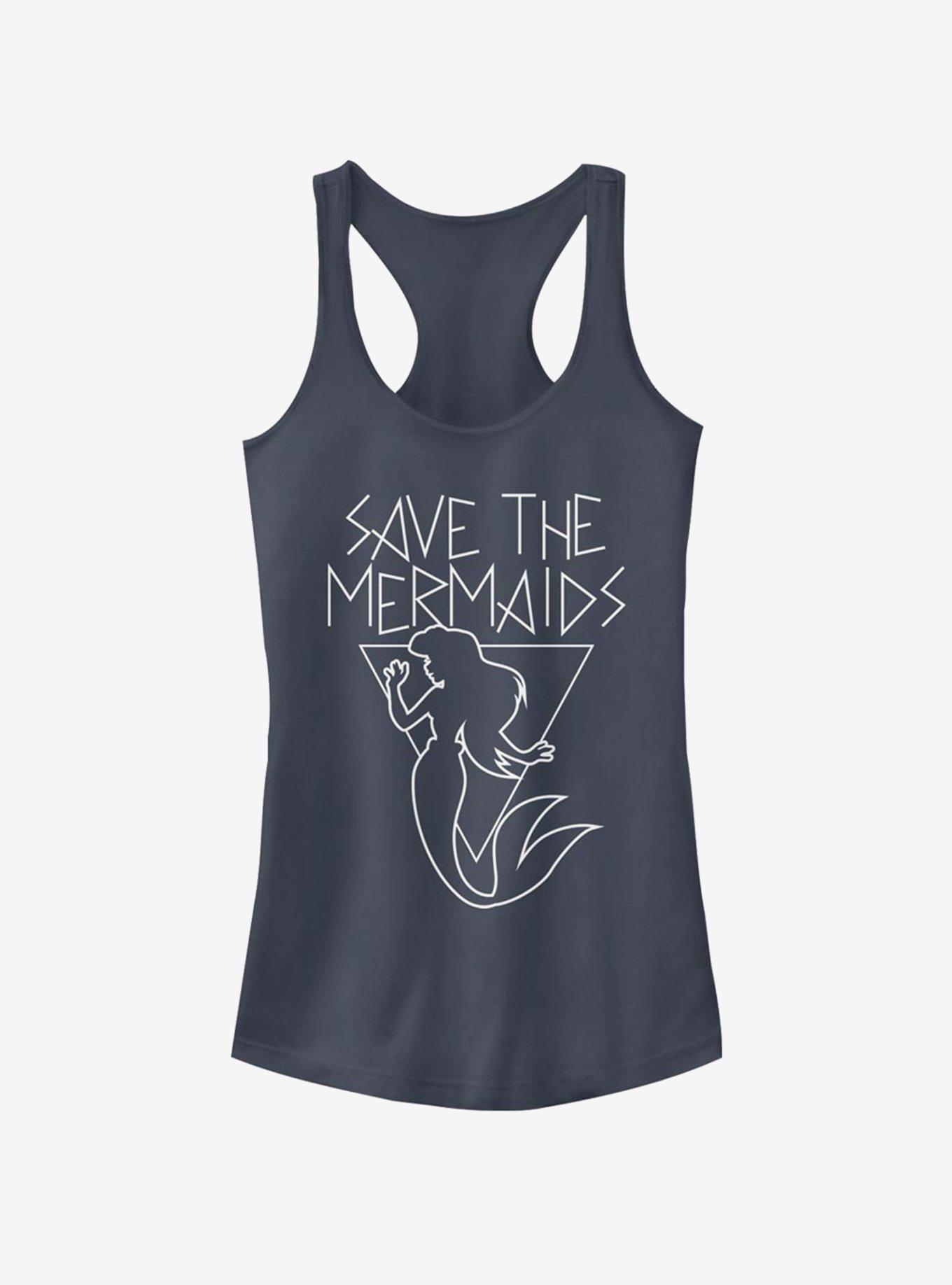 Disney The Little Mermaid Save The Mermaids Girls Tank, INDIGO, hi-res