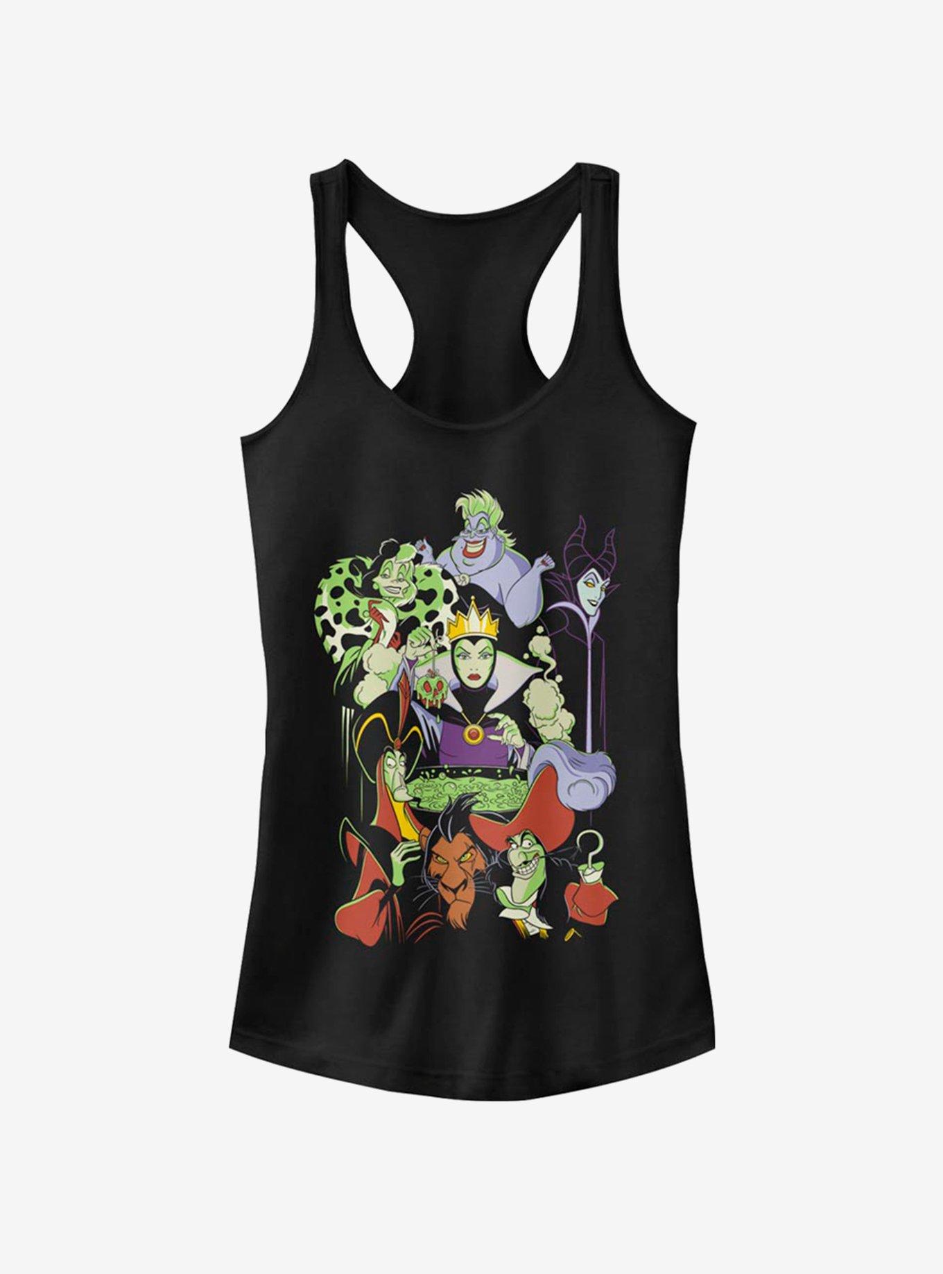 Disney Villains Worst Dinner Party Ever Girls Tank, BLACK, hi-res