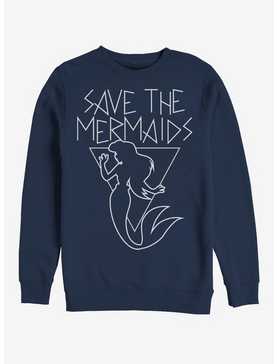 Disney The Little Mermaid Save The Mermaids Crew Sweatshirt, , hi-res