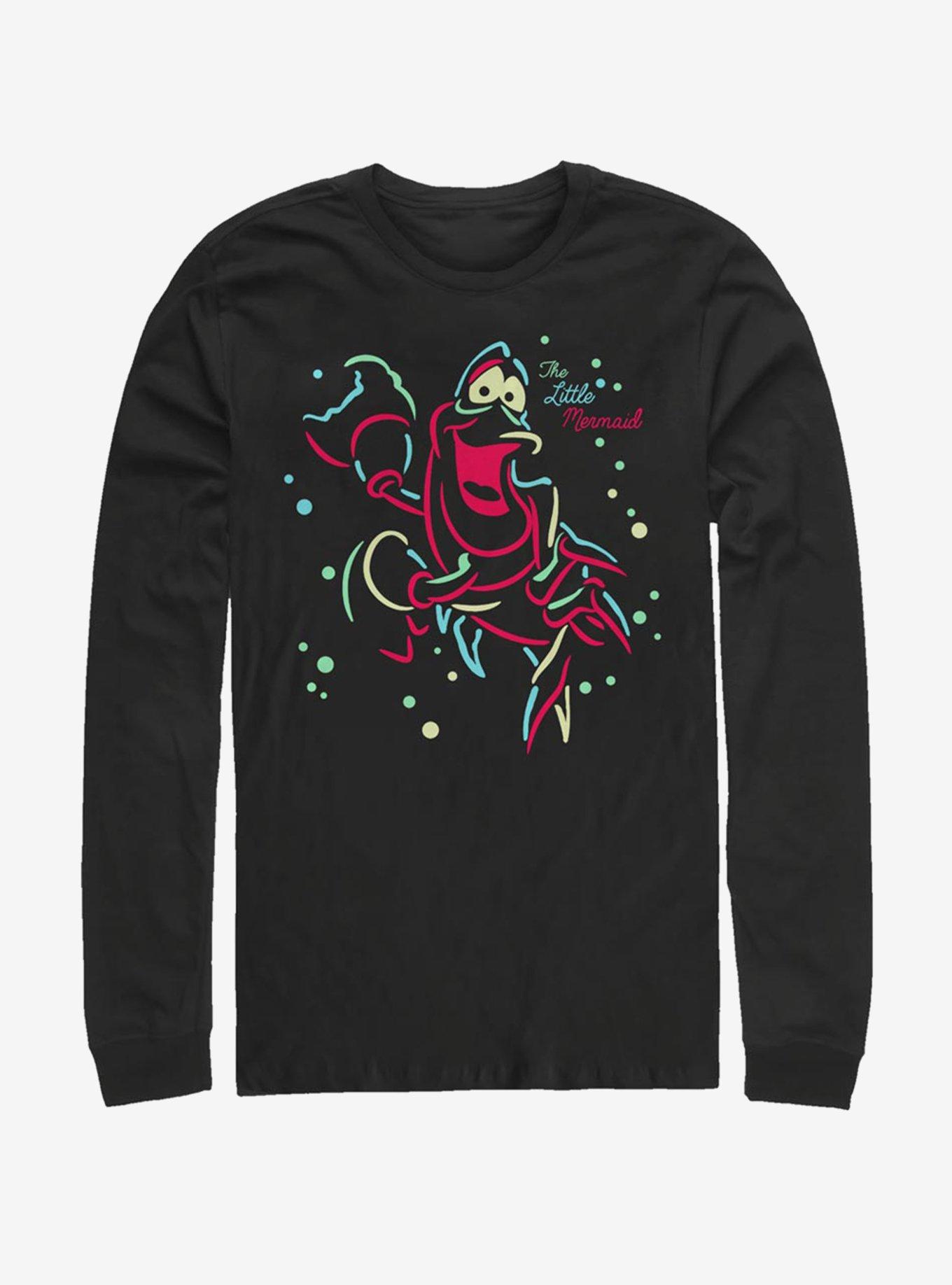 Disney The Little Mermaid Crab Lights Long-Sleeve T-Shirt, BLACK, hi-res