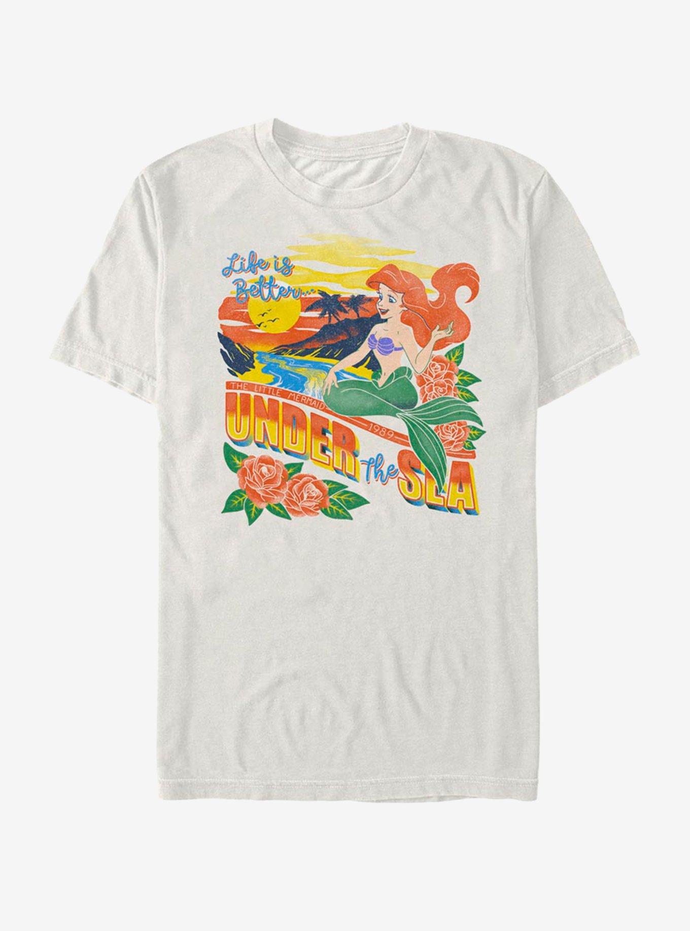 Disney The Little Mermaid Festive T-Shirt, NATURAL, hi-res