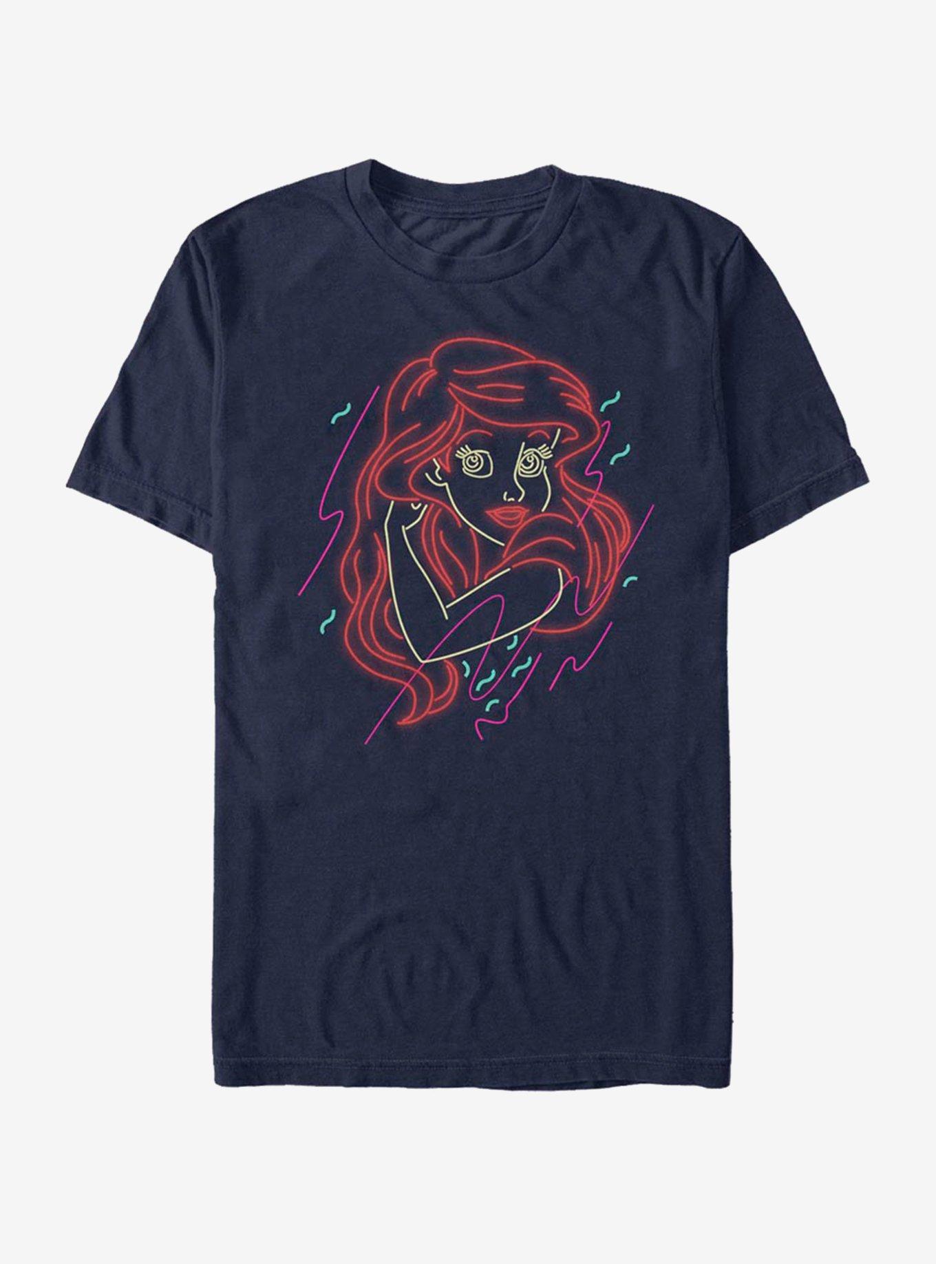 Disney The Little Mermaid Phosphorescent Beach T-Shirt, NAVY, hi-res