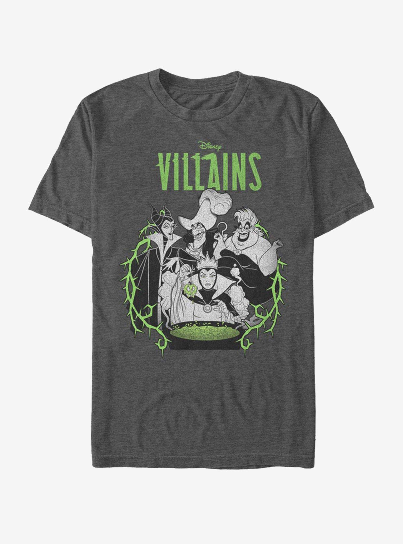 Disney Villains Villain Lockup T-Shirt, CHAR HTR, hi-res