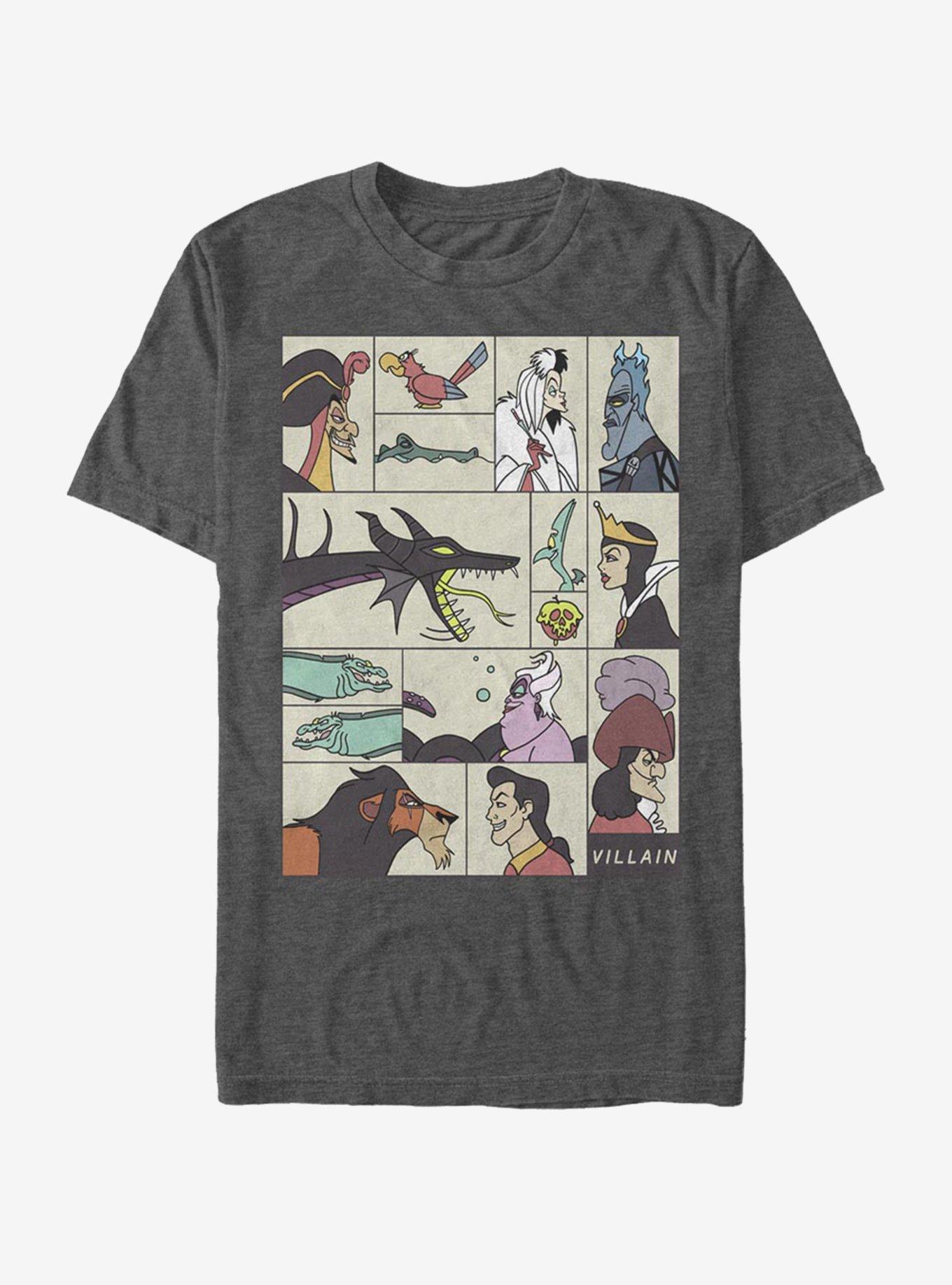 Disney Villains Villainous T-Shirt, CHAR HTR, hi-res