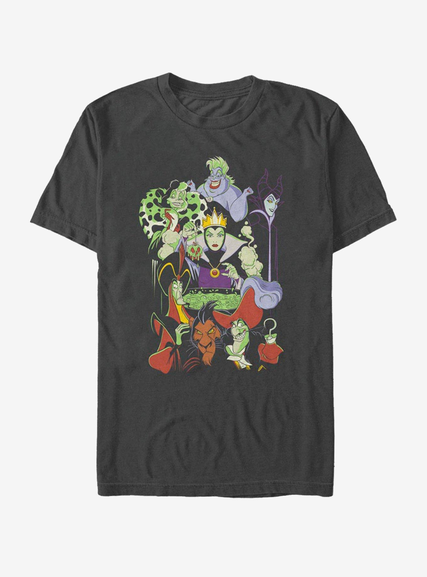 Disney Villains Worst Dinner Party Ever T-Shirt, CHARCOAL, hi-res
