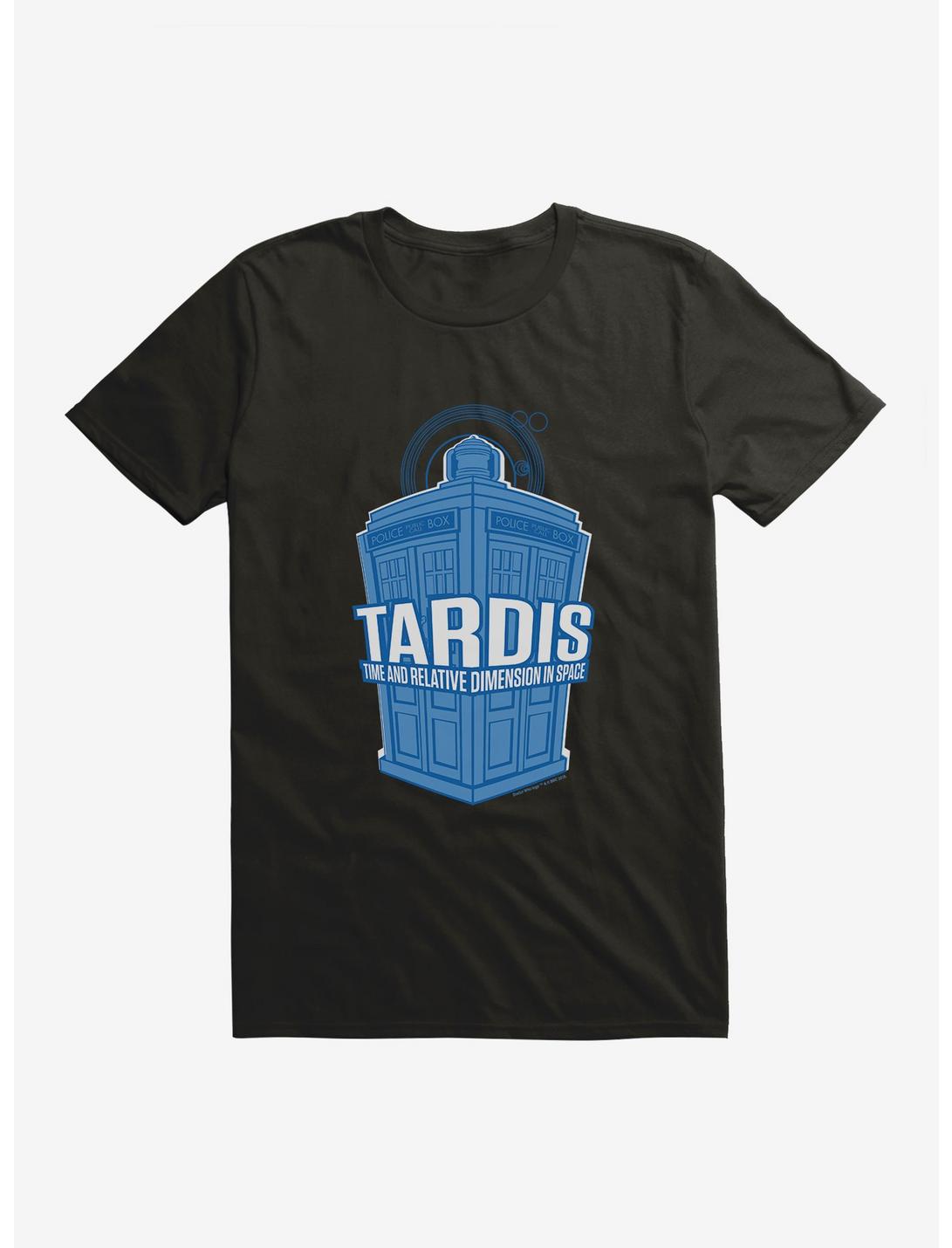 Doctor Who TARDIS Acronym Bold Script T-Shirt, BLACK, hi-res