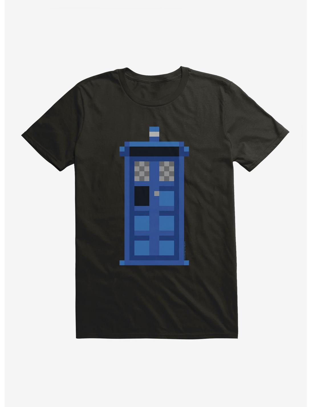 Doctor Who TARDIS Classic Pixelated T-Shirt, BLACK, hi-res
