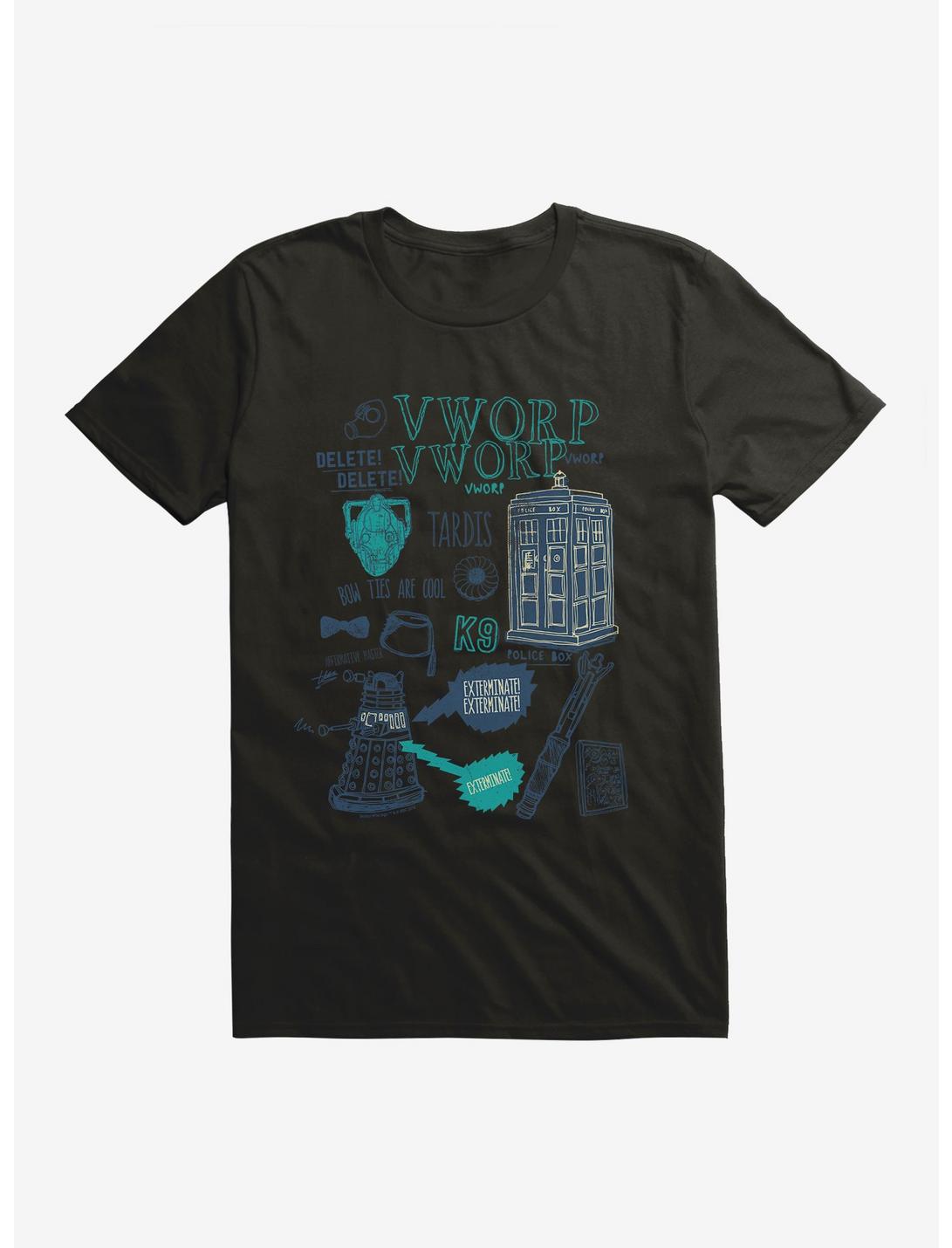 Doctor Who TARDIS Outlined Icons T-Shirt, , hi-res