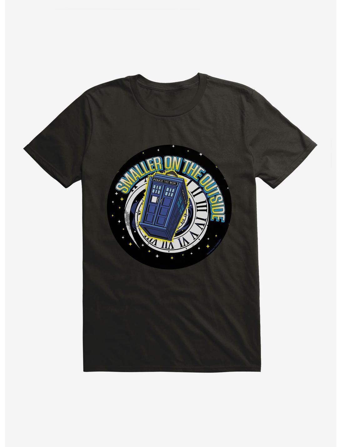 Doctor Who TARDIS Smaller On The Outside T-Shirt, BLACK, hi-res