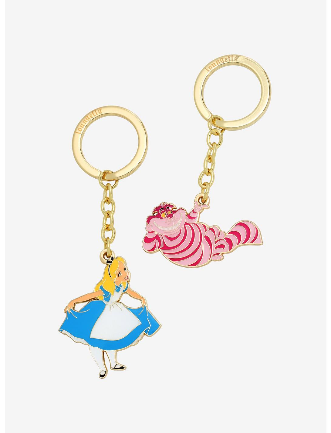 Loungefly Disney Alice in Wonderland Alice & Cheshire Cat Keychain Set - BoxLunch Exclusive, , hi-res
