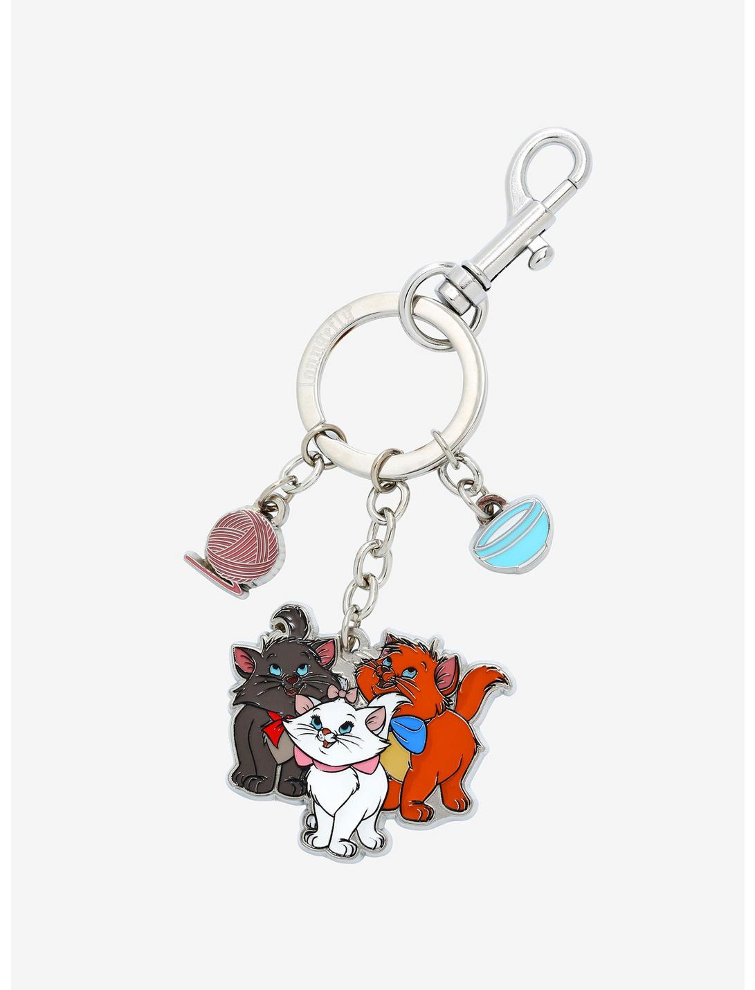 Loungefly Disney The Aristocats Marie, Toulouse, & Berlioz Enamel Keychain - BoxLunch Exclusive, , hi-res