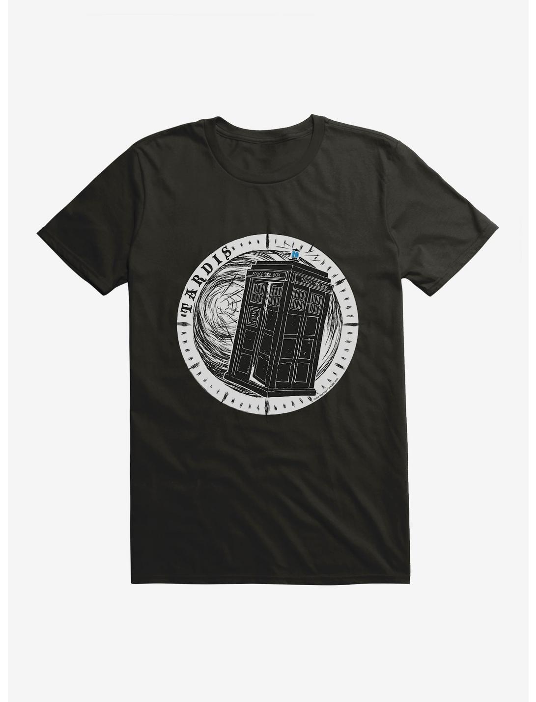 Doctor Who TARDIS Grayscale Sketch T-Shirt, , hi-res