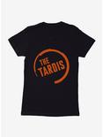 Doctor Who TARDIS Script Circle Logo Womens T-Shirt, BLACK, hi-res