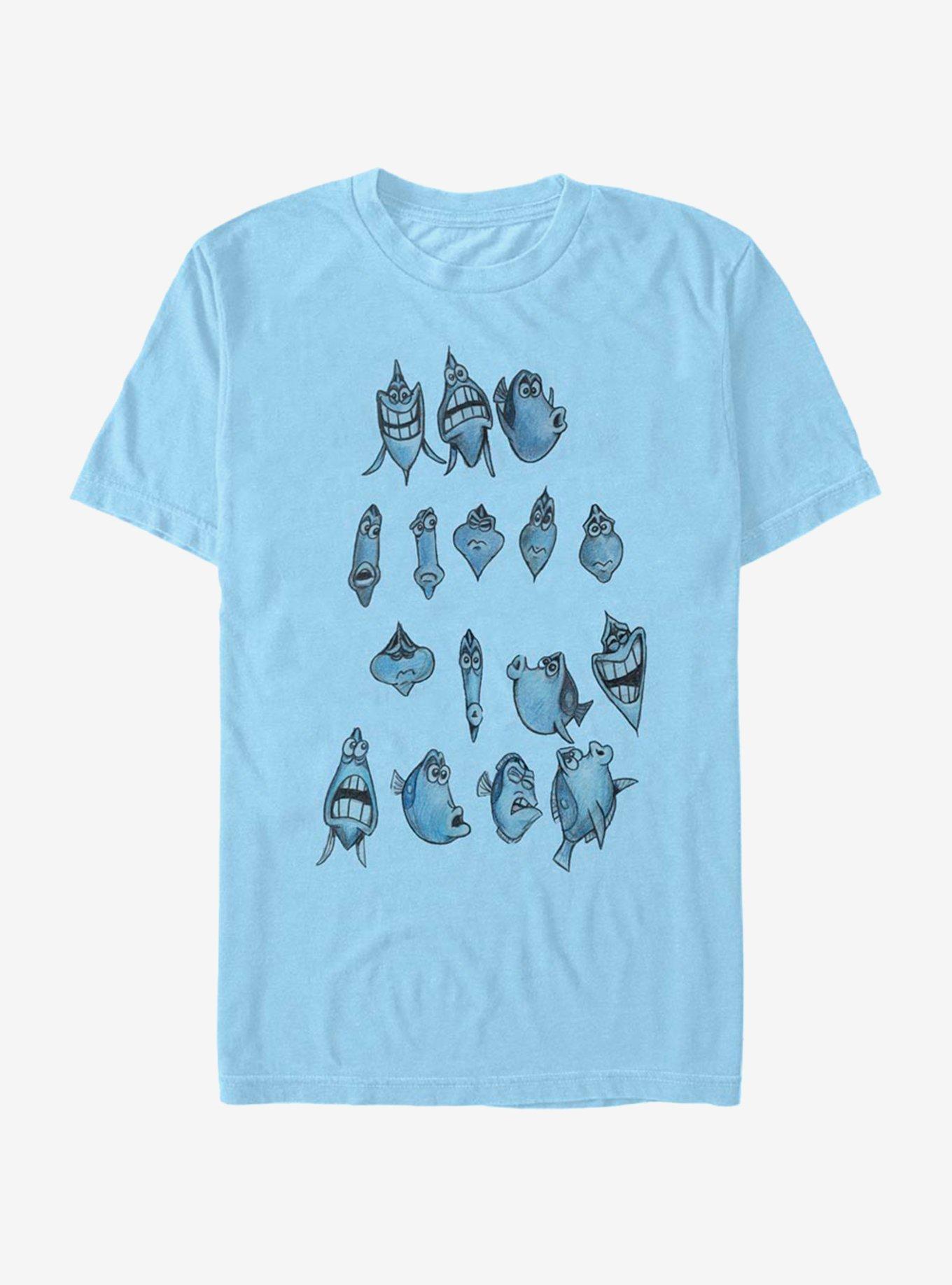 Disney Pixar Finding Nemo Dory Faces T-Shirt, LT BLUE, hi-res