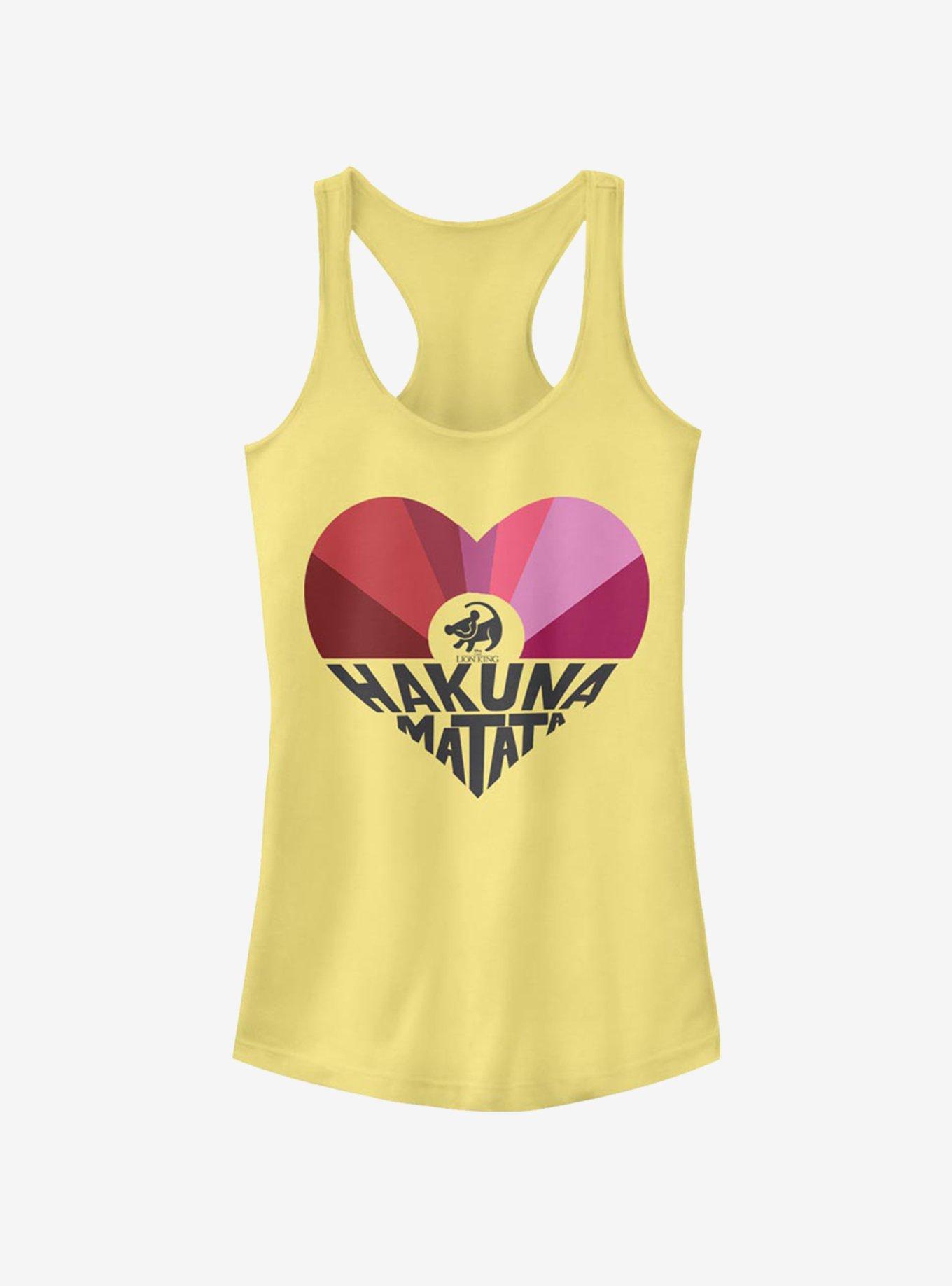 Disney The Lion King Hakuna Rainbow Girls Tank, BANANA, hi-res