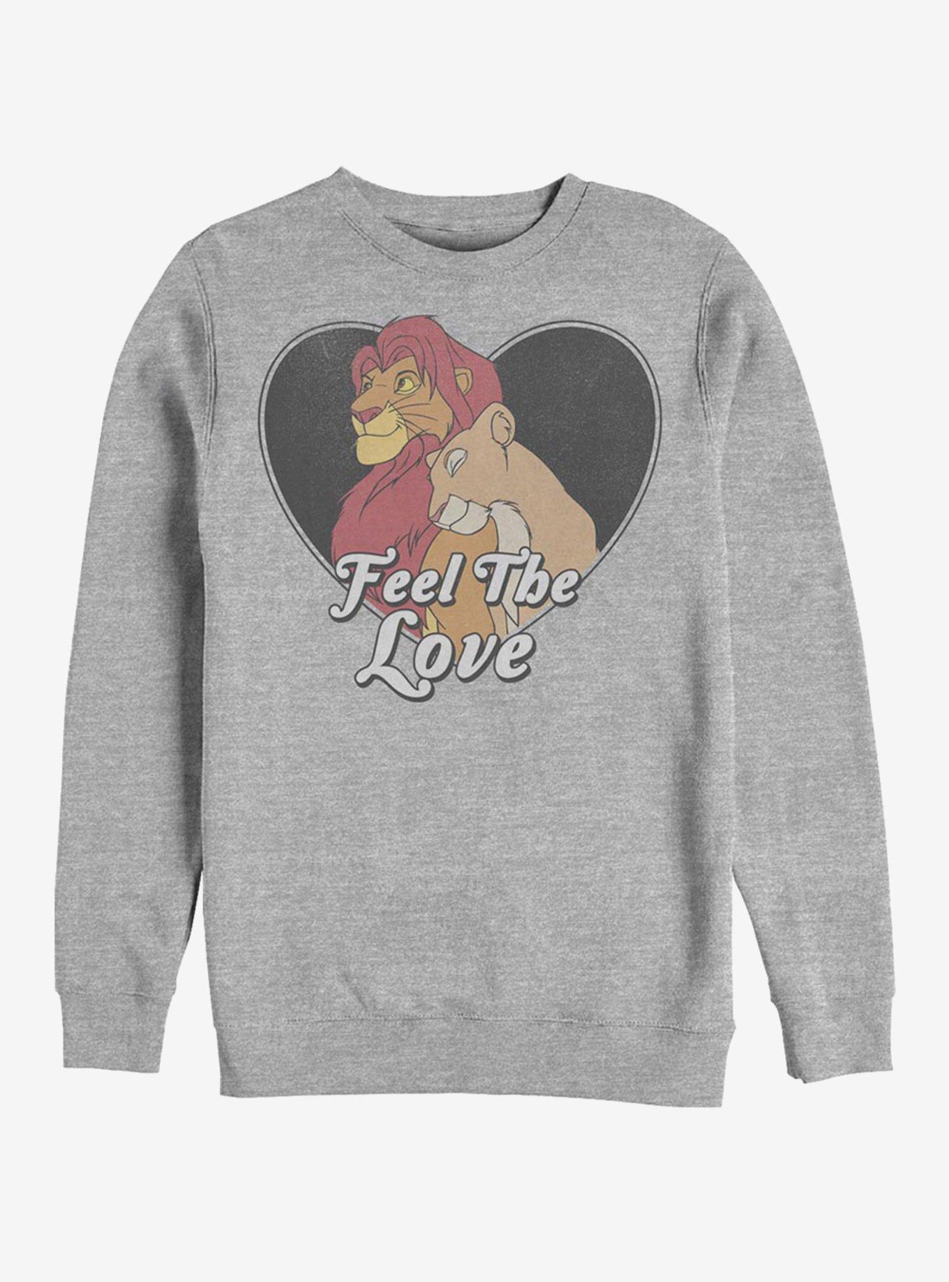 Disney The Lion King Feel The Love Crew Sweatshirt, ATH HTR, hi-res