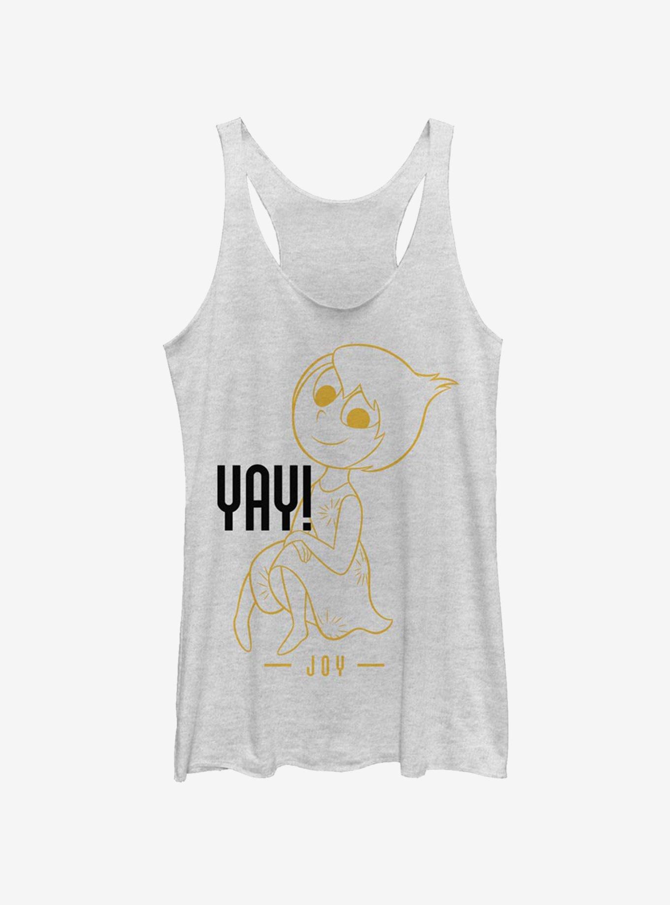 Disney Pixar Inside Out Yay Joy Girls Tank, WHITE HTR, hi-res