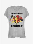 Disney Pixar The Incredibles Incredible Couple Girls T-Shirt, ATH HTR, hi-res
