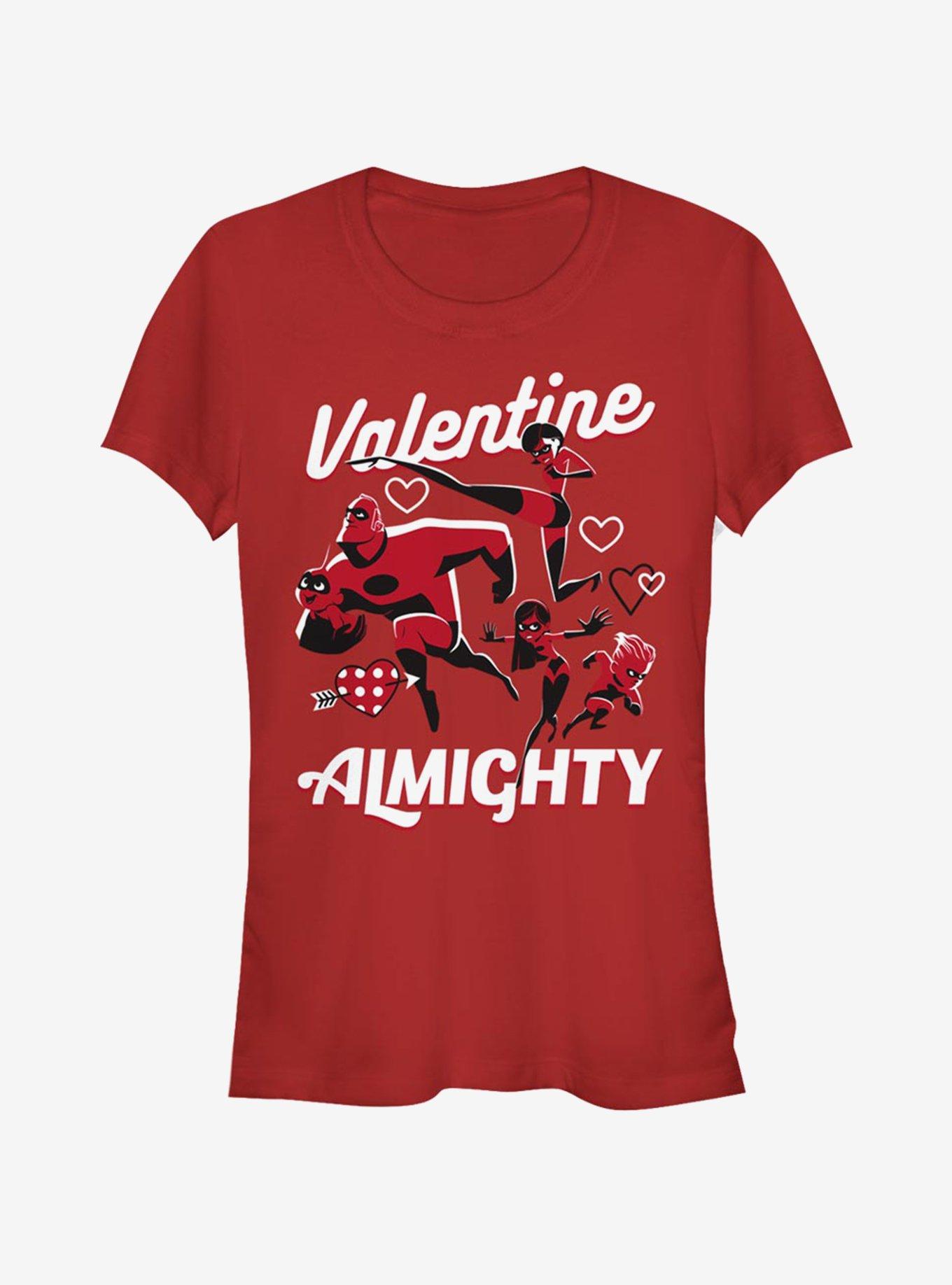 Disney Pixar The Incredibles Valentine Almighty Girls T-Shirt, RED, hi-res