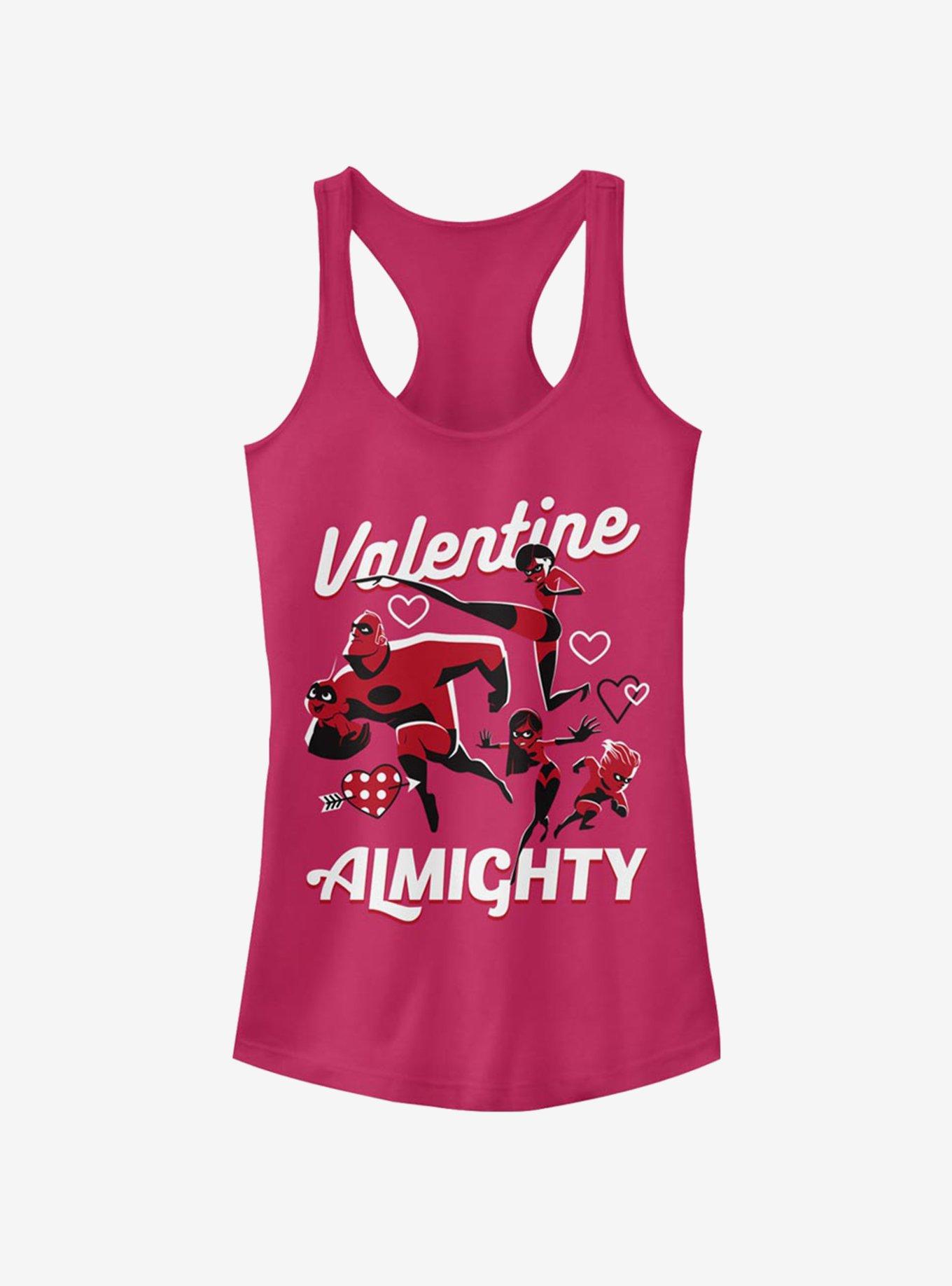 Disney Pixar The Incredibles Valentine Almighty Girls Tank, RASPBERRY, hi-res