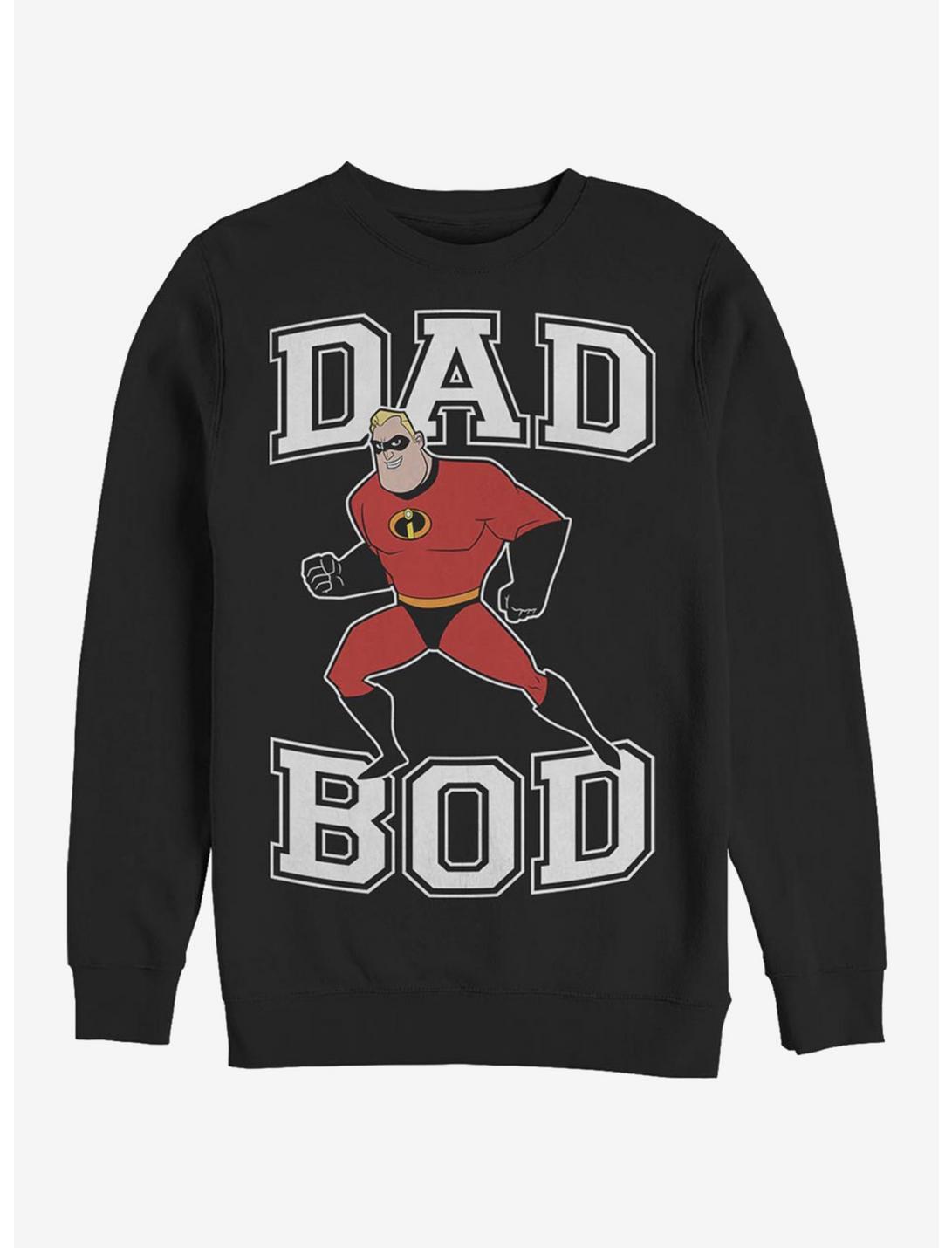 Disney Pixar The Incredibles Dad Bod Crew Sweatshirt, BLACK, hi-res