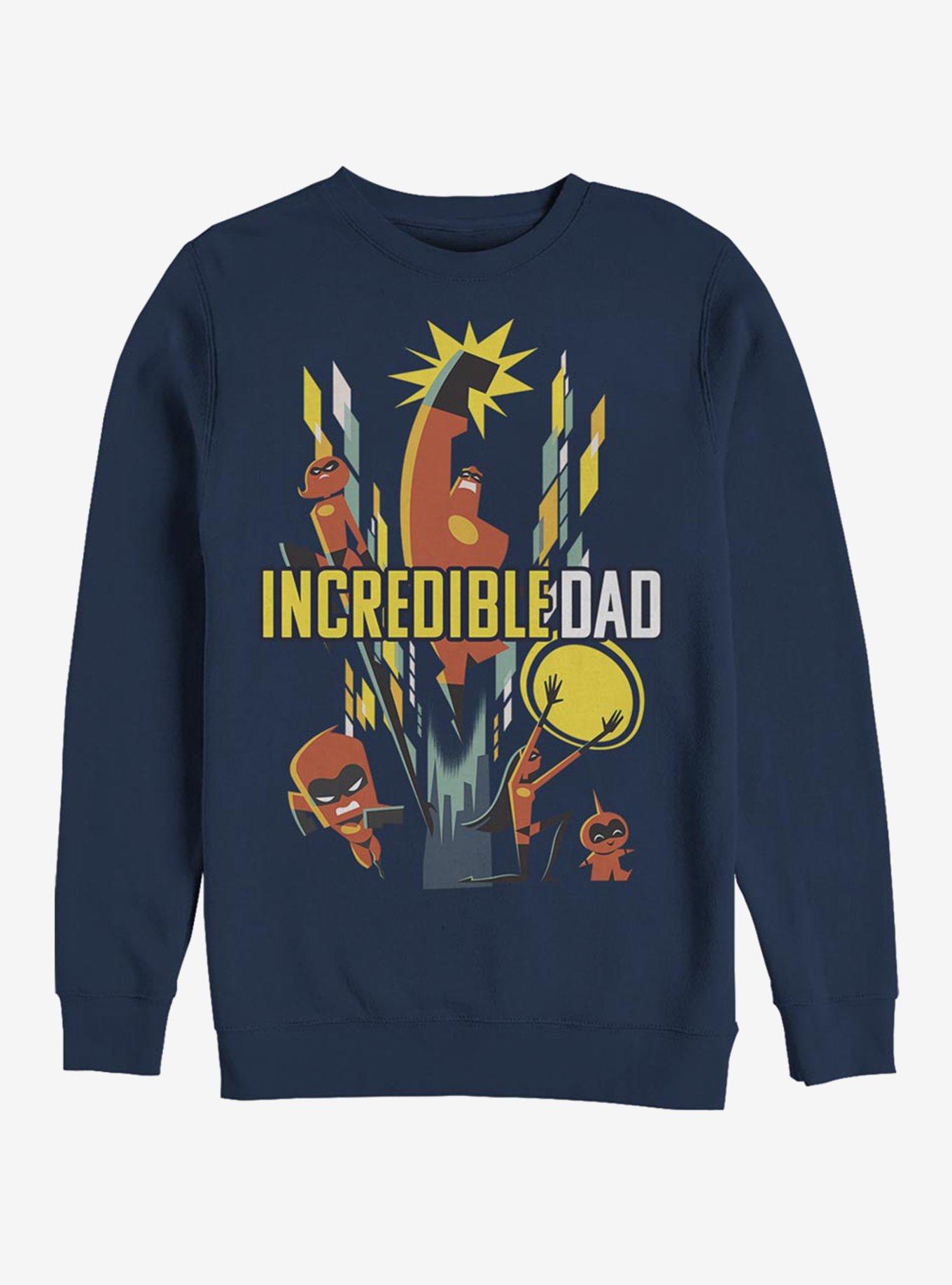 Disney Pixar The Incredibles Dad Family Crew Sweatshirt