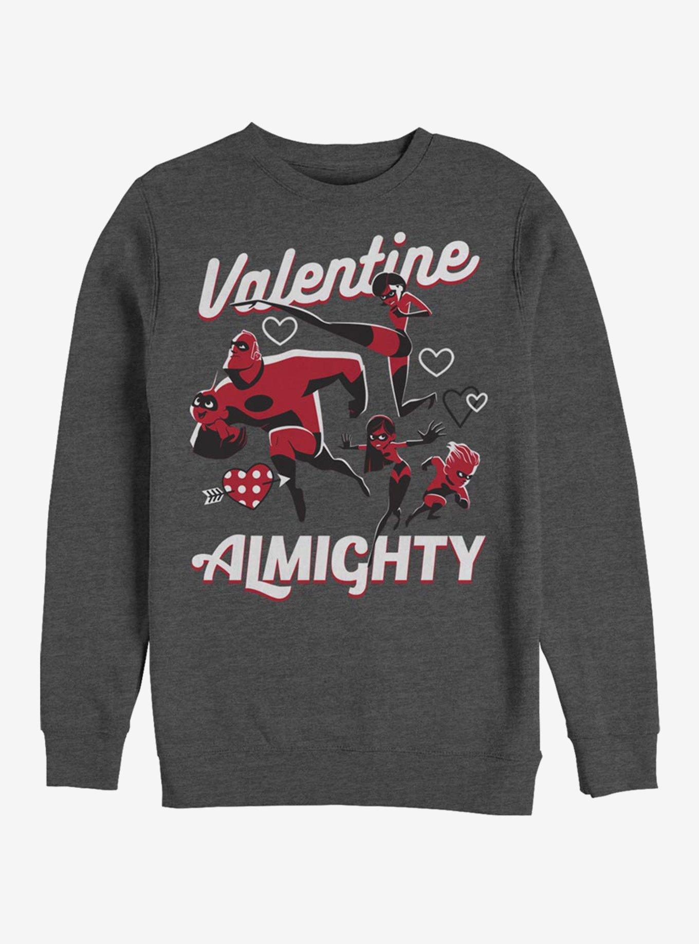 Disney Pixar The Incredibles Valentine Almighty Crew Sweatshirt, , hi-res