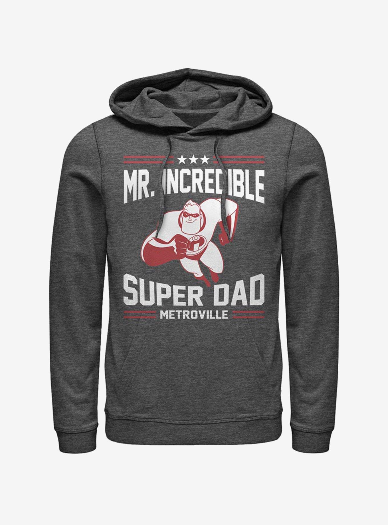 Disney Pixar The Incredibles Sporty Super Dad Hoodie, CHAR HTR, hi-res