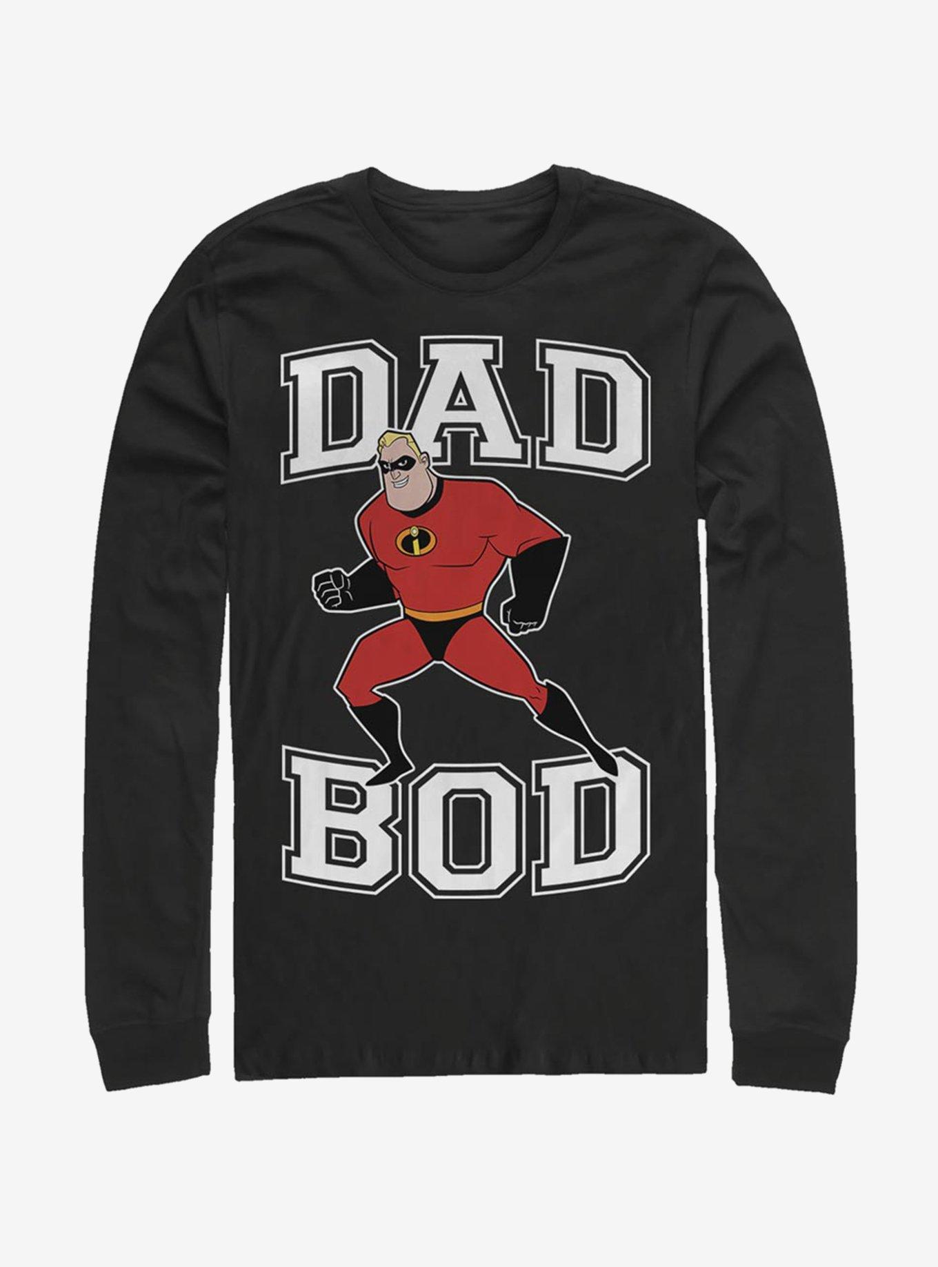 Disney Pixar The Incredibles Dad Bod Long-Sleeve T-Shirt, BLACK, hi-res