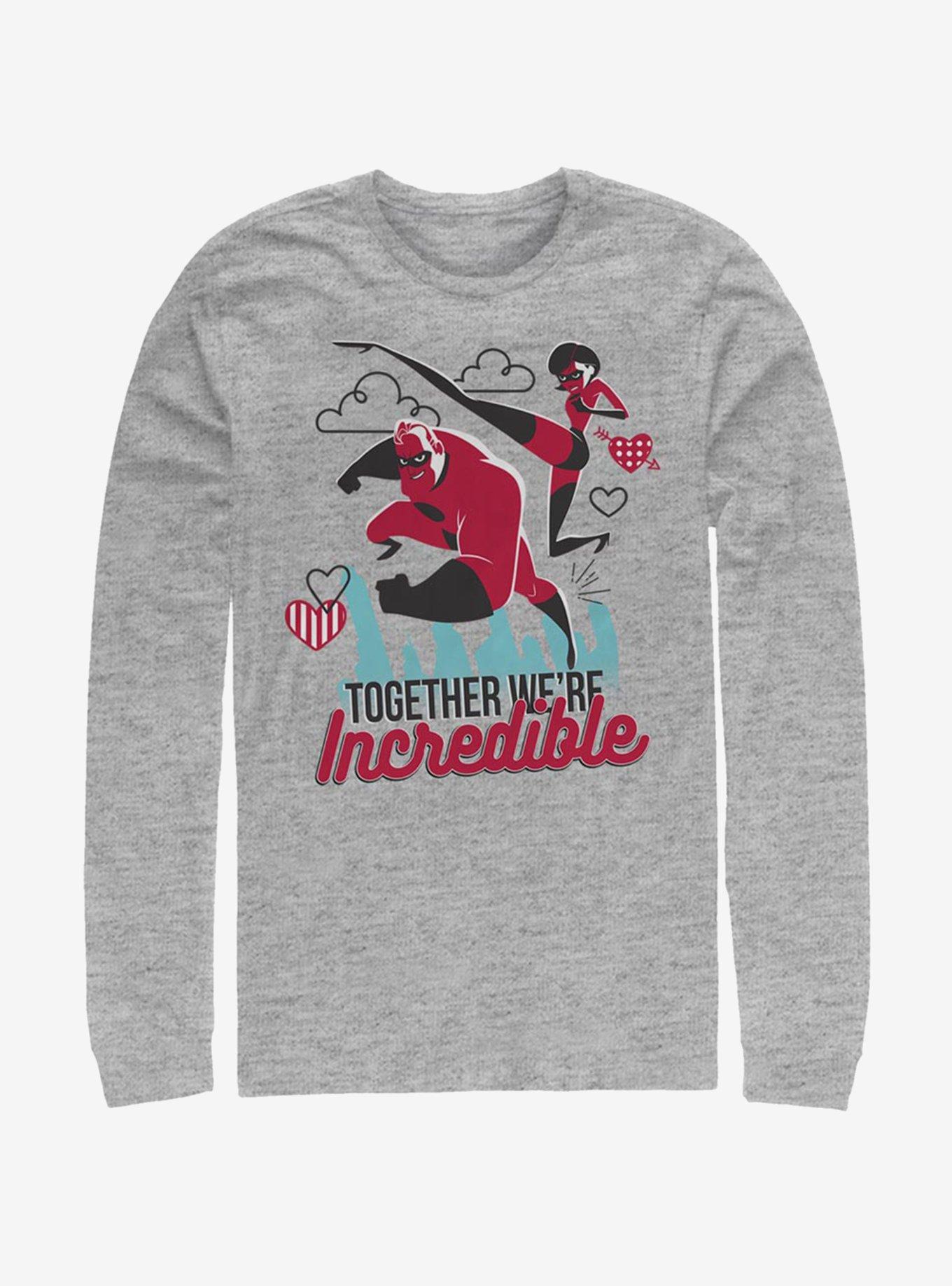 Disney Pixar The Incredibles Together Incredible Long-Sleeve T-Shirt, ATH HTR, hi-res