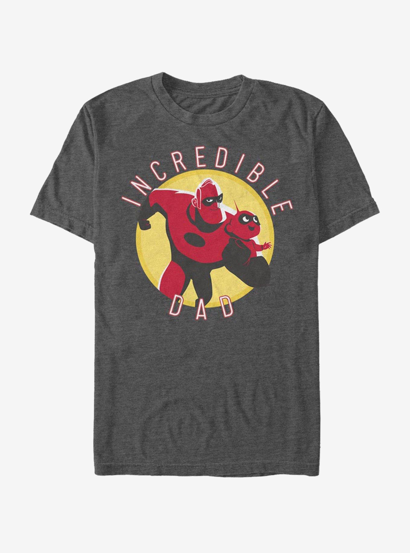 Disney Pixar The Incredibles Incredible Dad Circle T-Shirt, CHAR HTR, hi-res