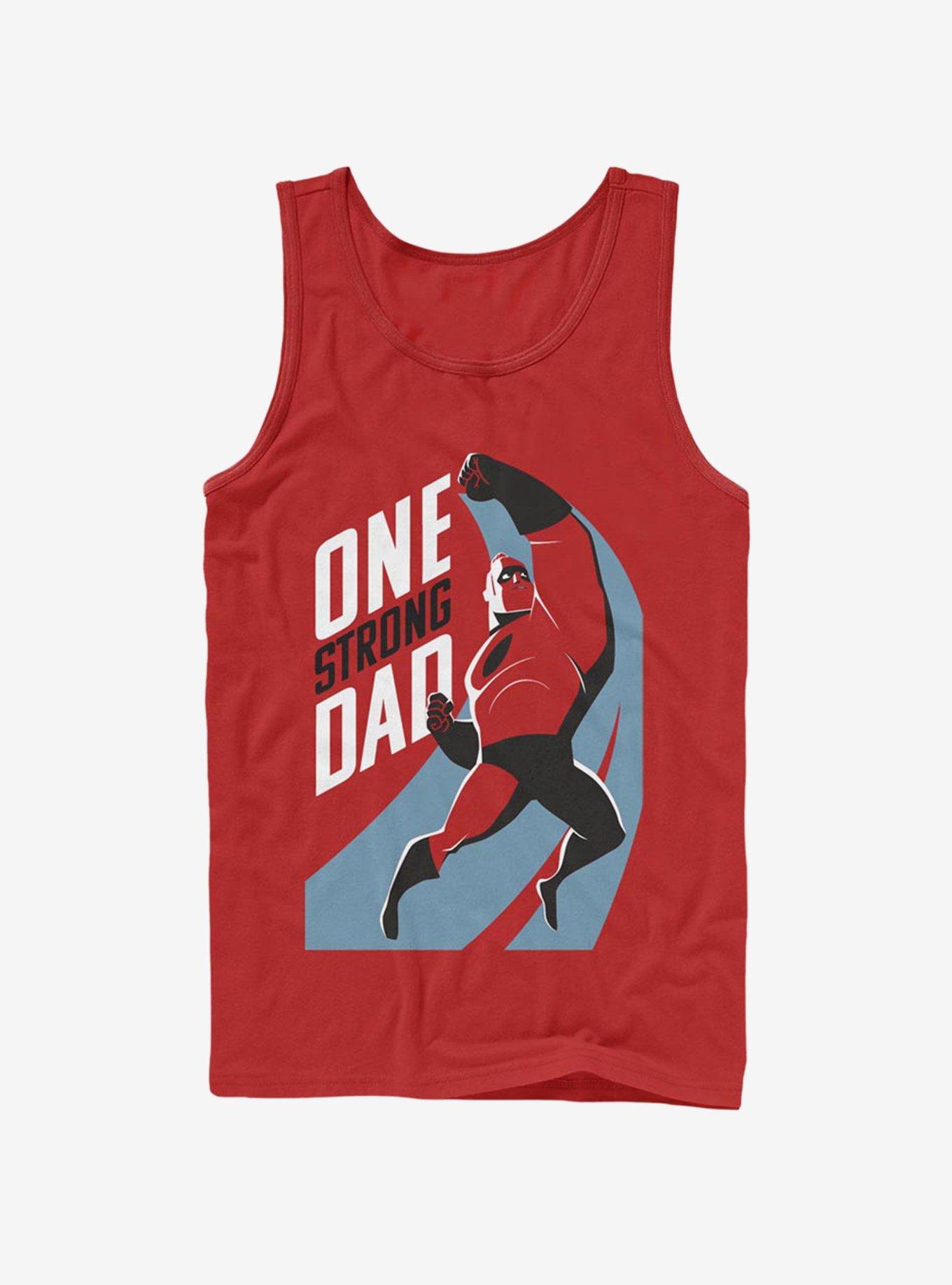 Disney Pixar The Incredibles Strong Dad Tank, RED, hi-res