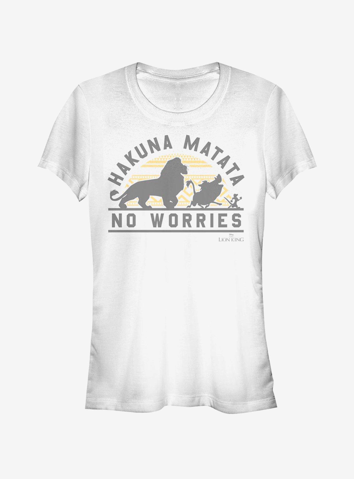 Disney The Lion King Hakuna Matata No Worries Women Shirt XL