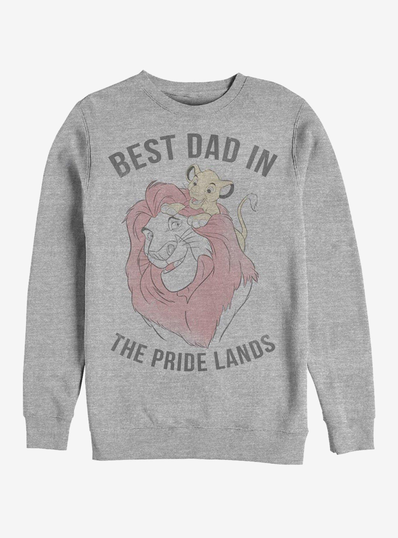 Disney The Lion King Pride Lands Dad Crew Sweatshirt, ATH HTR, hi-res