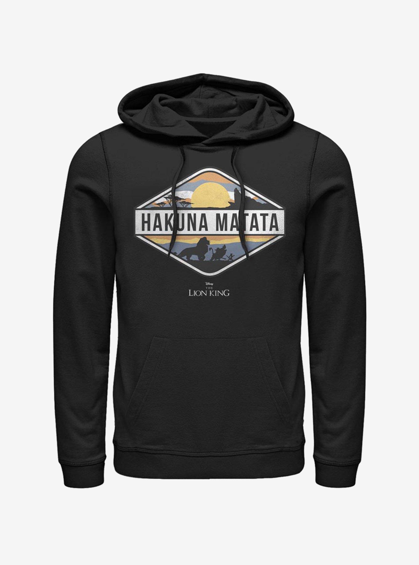 Disney The Lion King Hakuna Matata Emblem Hoodie, BLACK, hi-res