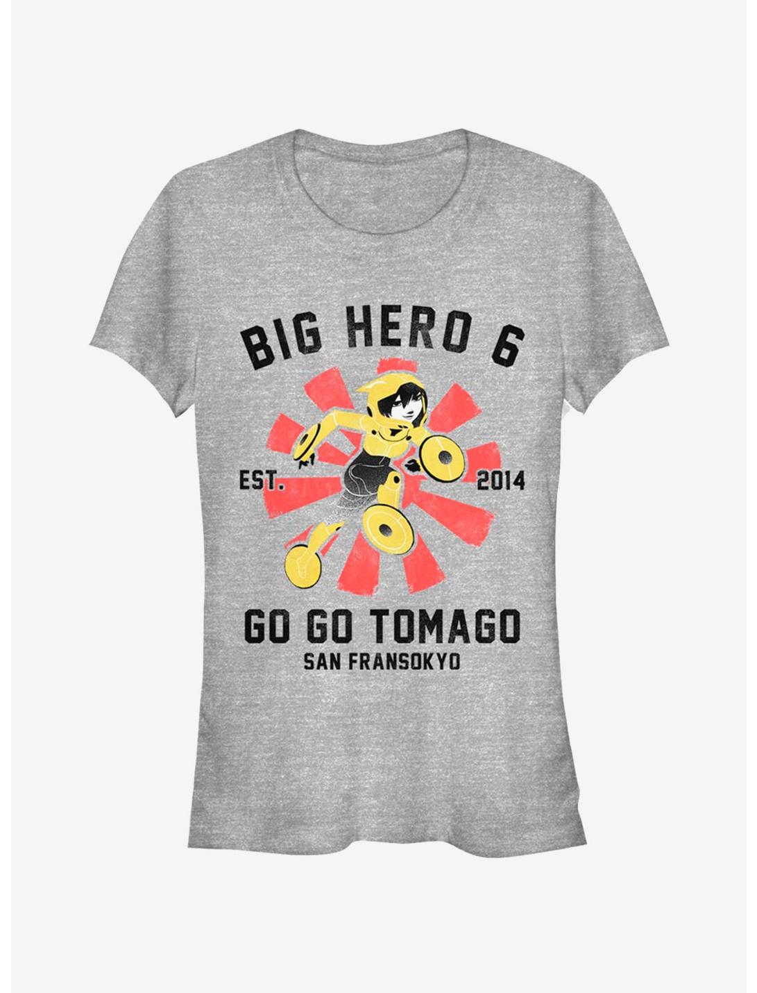 Disney Big Hero 6 Go Go Collegiate Girls T-Shirt, ATH HTR, hi-res