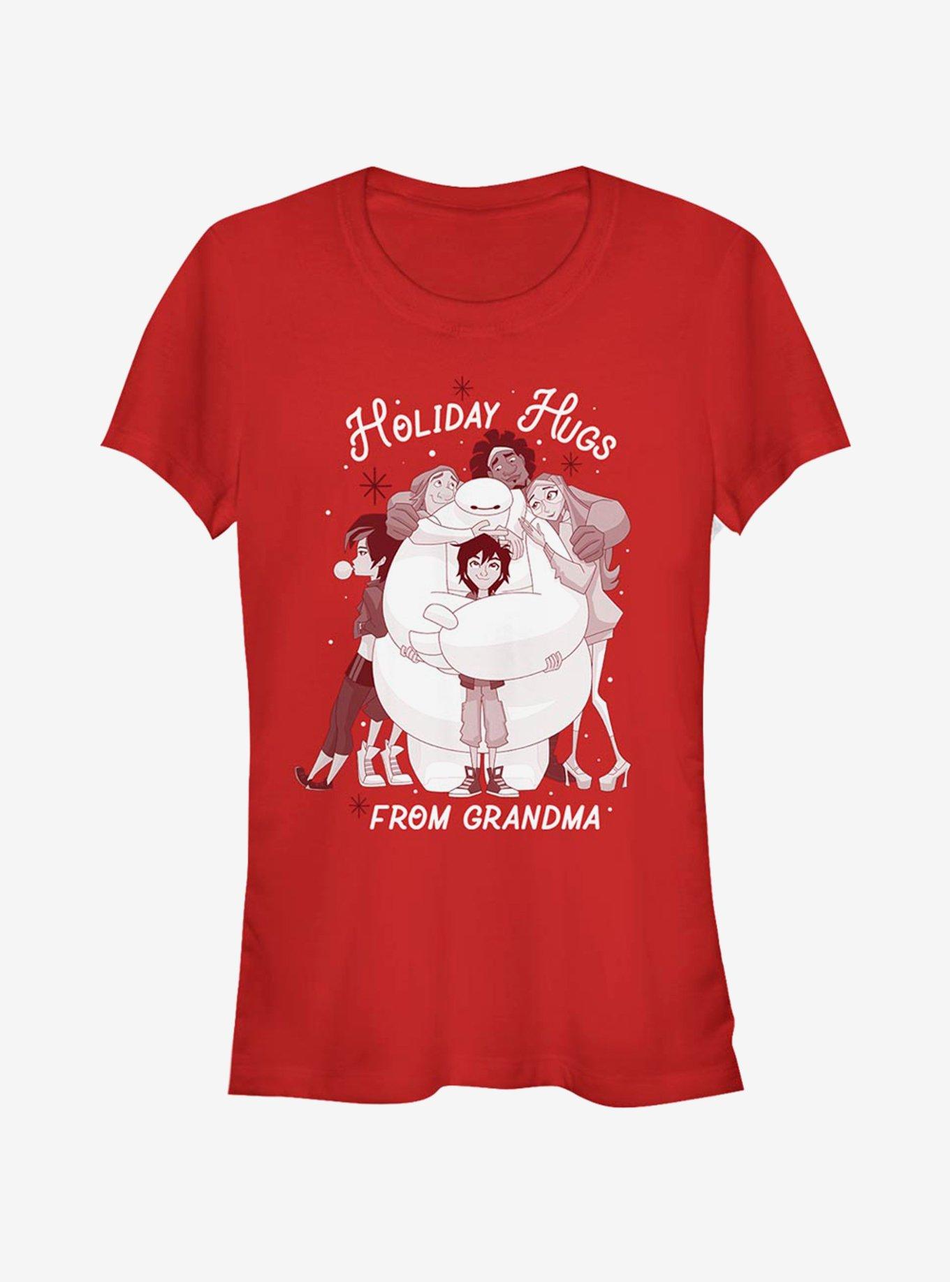 Disney Big Hero 6 Holiday Grandma Hugs Girls T-Shirt, RED, hi-res