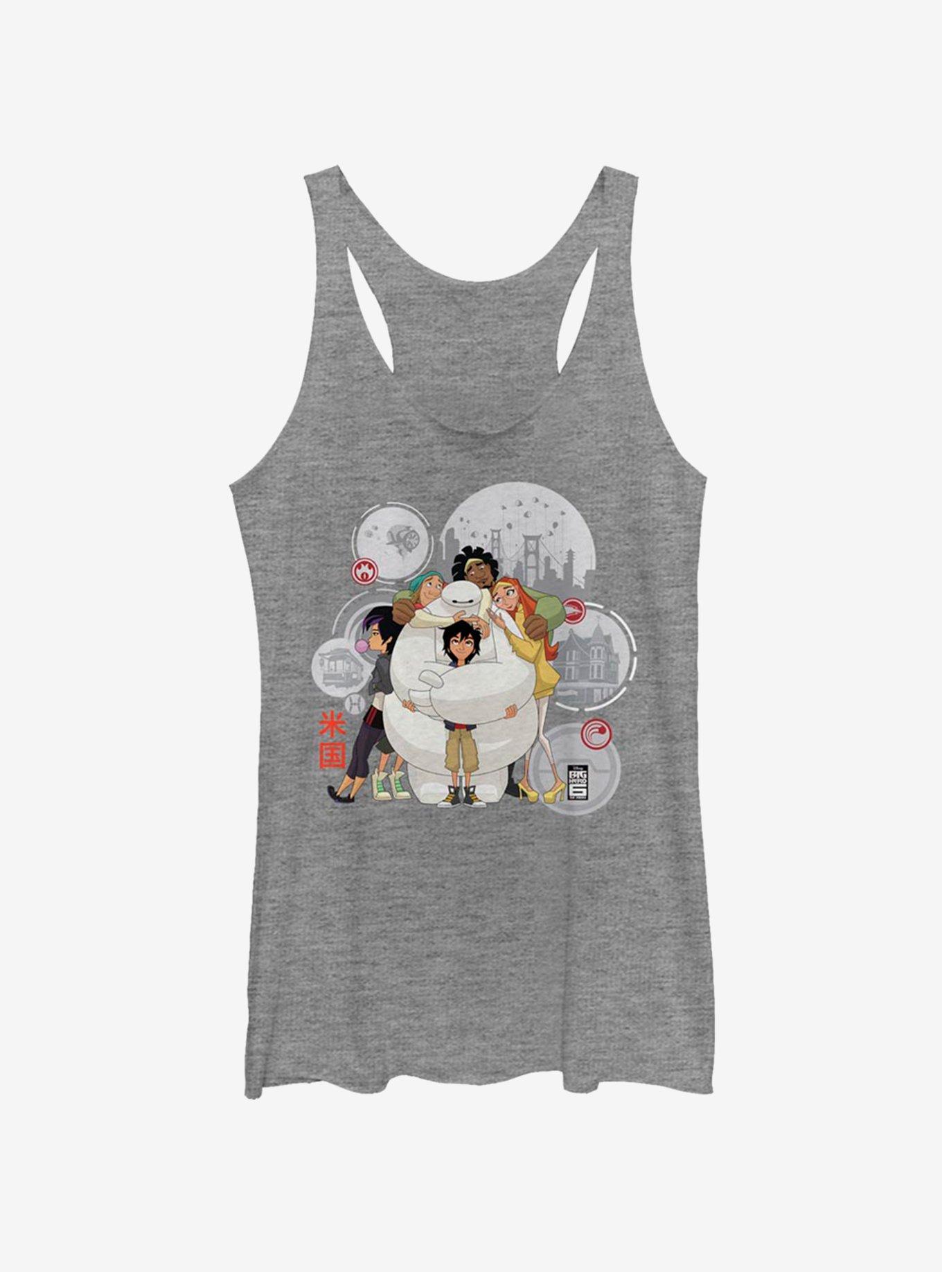 Disney Big Hero 6 Baymax Hugs Girls Tank, GRAY HTR, hi-res