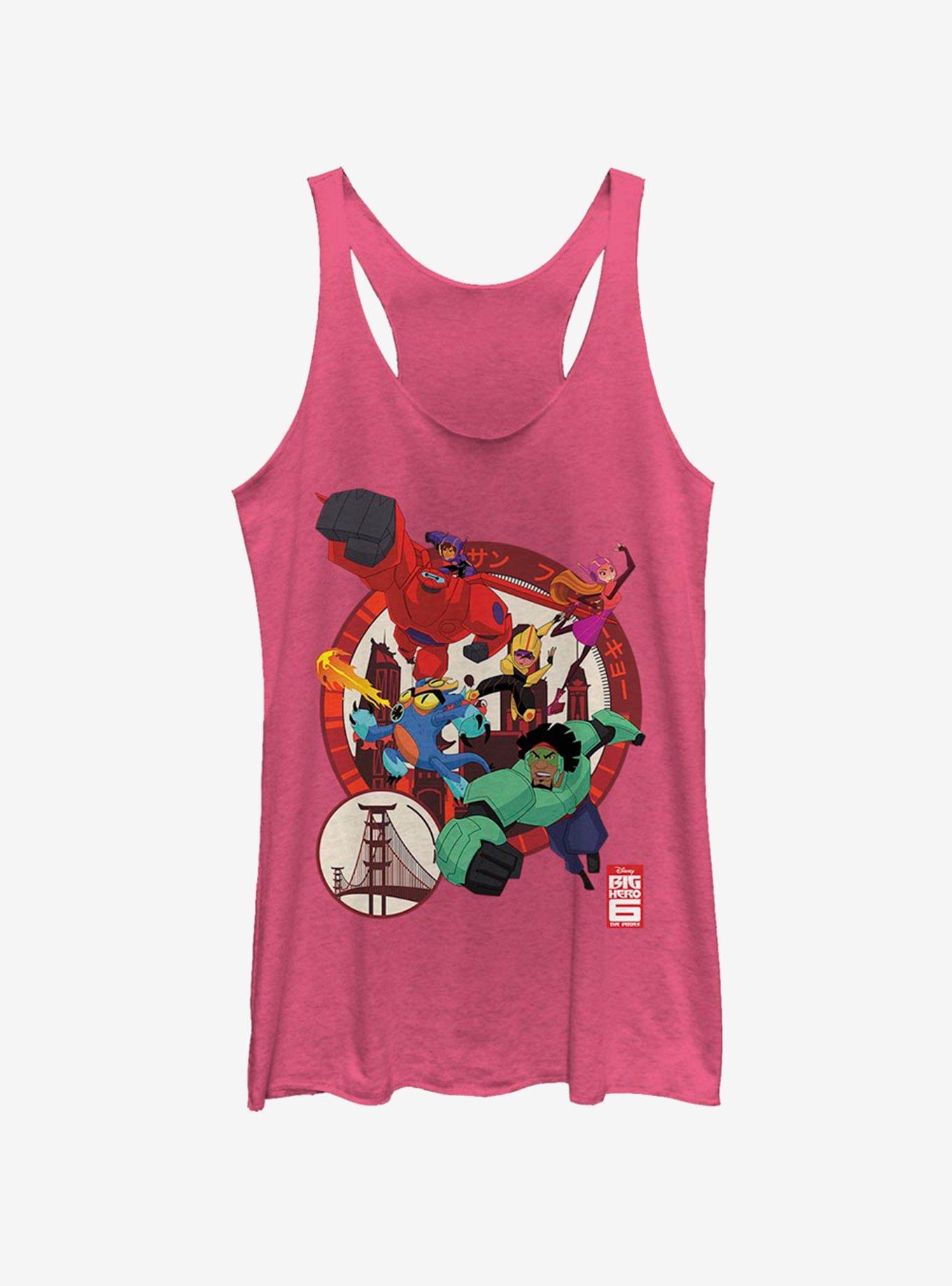 Disney Big Hero 6 Circle Team Girls Tank, PINK HTR, hi-res