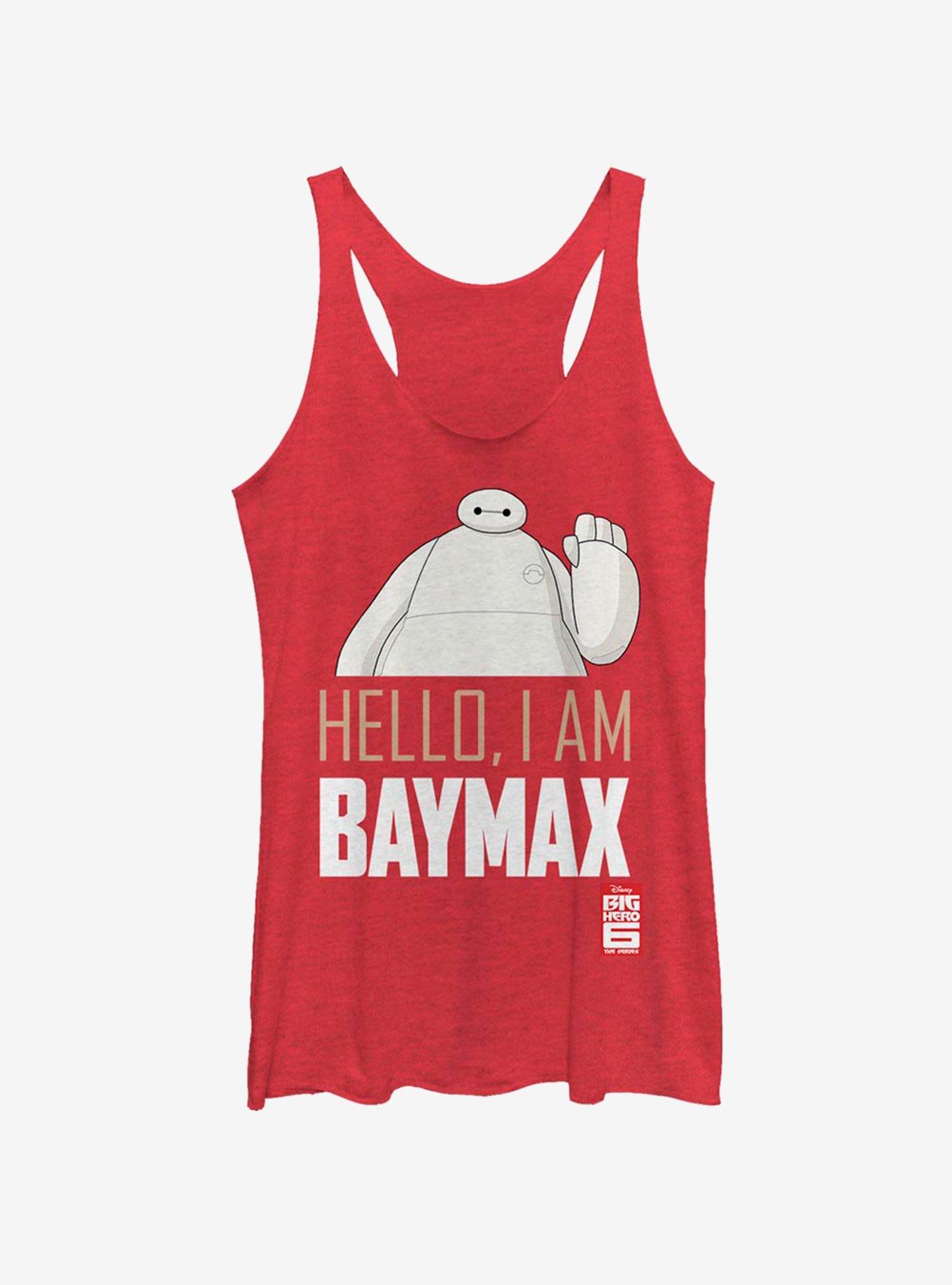 Disney Big Hero 6 Hello Baymax Girls Tank, RED HTR, hi-res