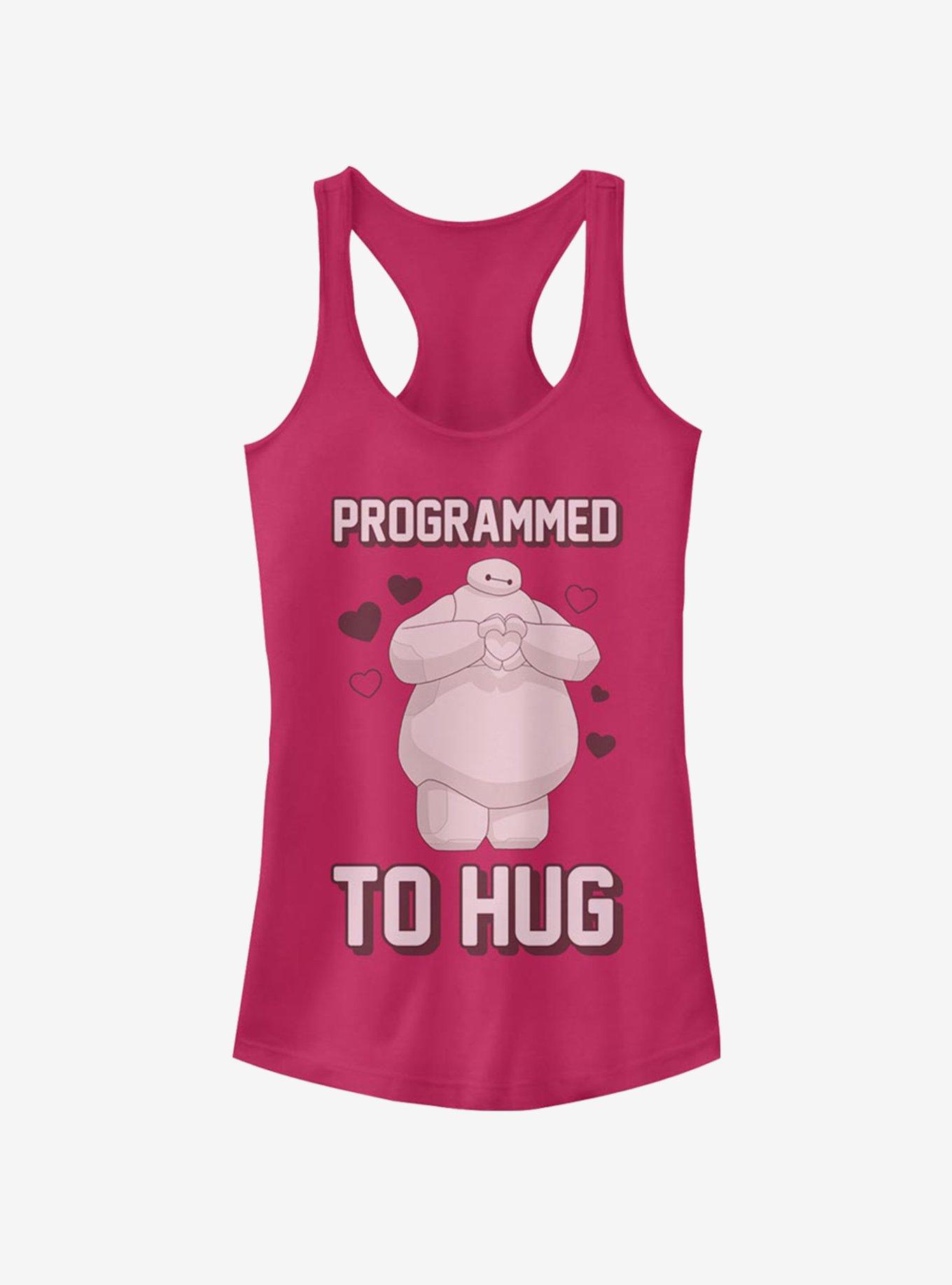 Disney Big Hero 6 Programmed To Hug Girls Tank, RASPBERRY, hi-res