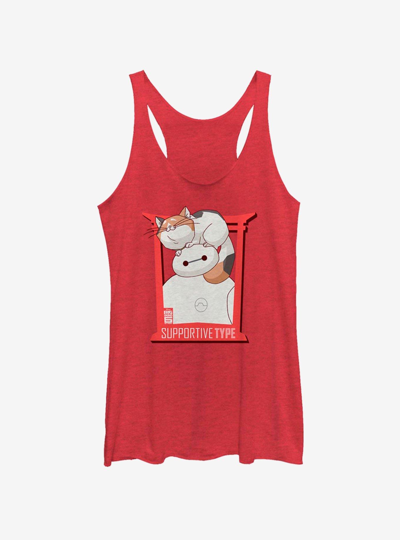 Disney Big Hero 6 Supportive Type Girls Tank, RED HTR, hi-res