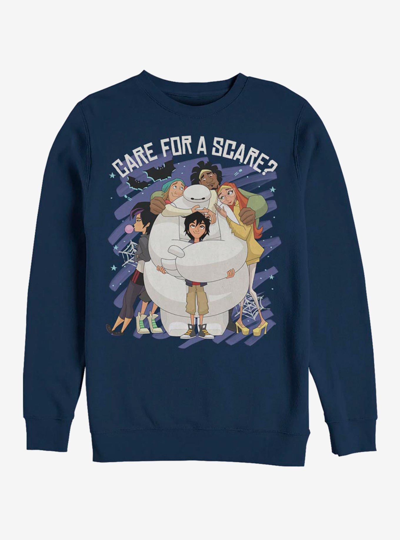 Disney Big Hero 6 Scare Baymax Crew Sweatshirt, NAVY, hi-res