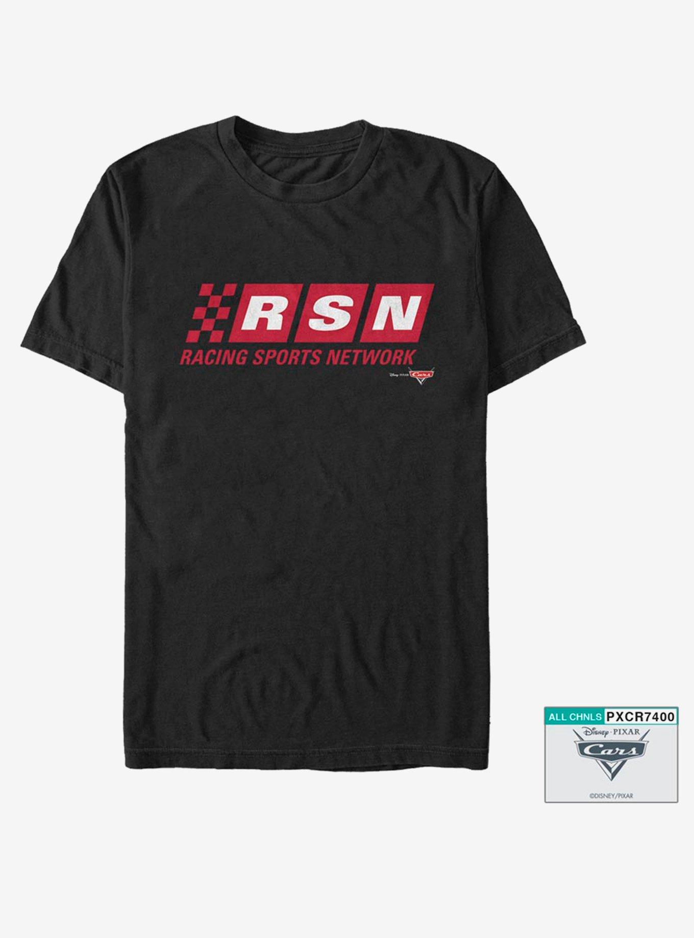 Disney Pixar Cars Racing Sports Network T-Shirt, BLACK, hi-res