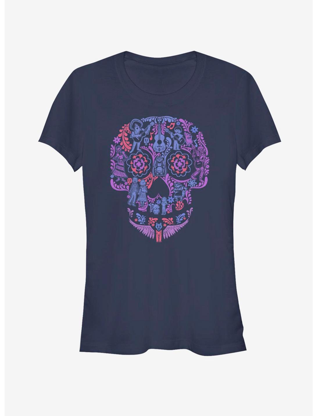 Disney Pixar Coco Skull Girls T-Shirt, NAVY, hi-res