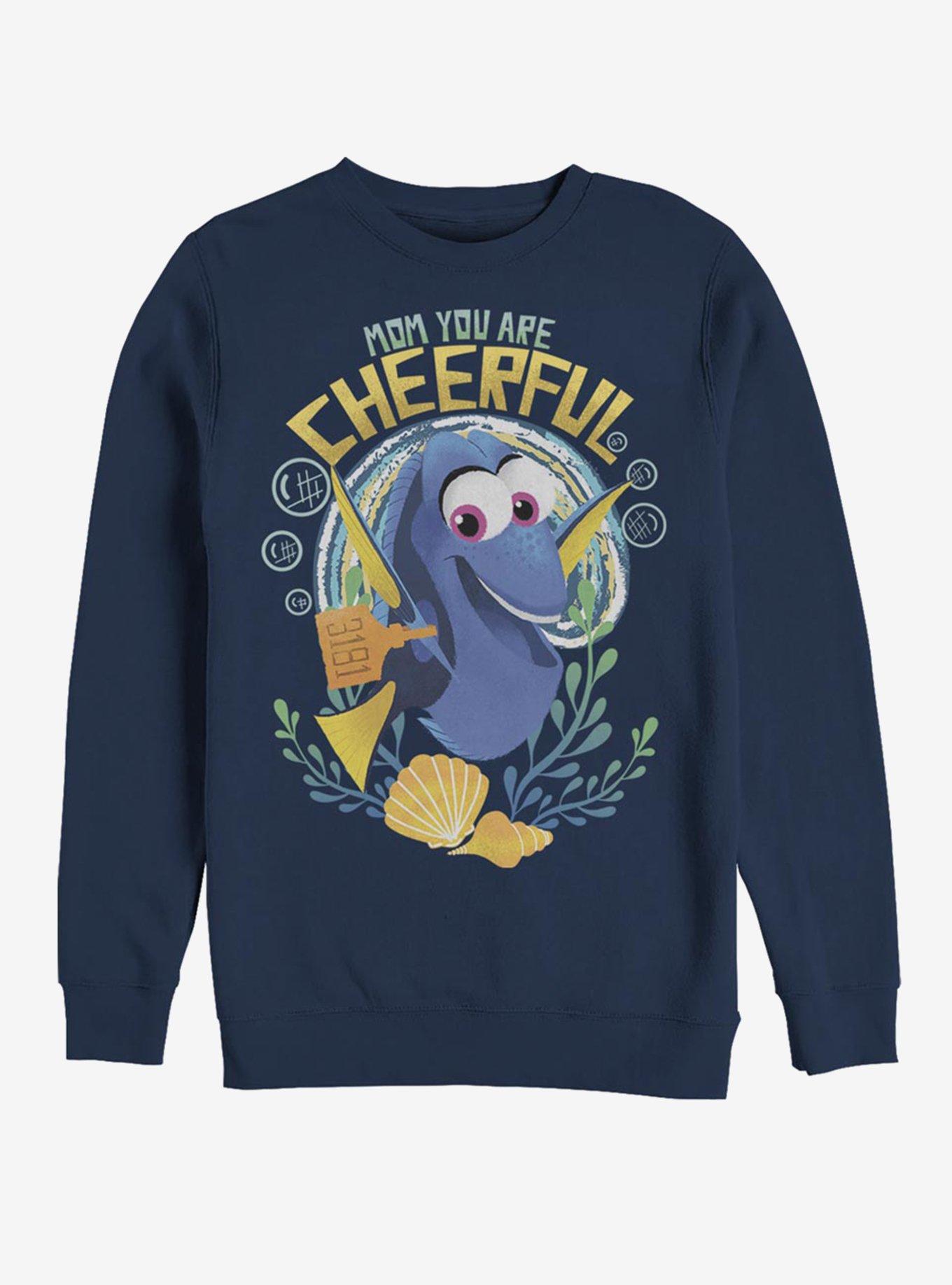 Disney Pixar Finding Dory Cheerful Mom Crew Sweatshirt, NAVY, hi-res