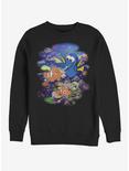 Disney Pixar Finding Dory Reef Dory Crew Sweatshirt, BLACK, hi-res