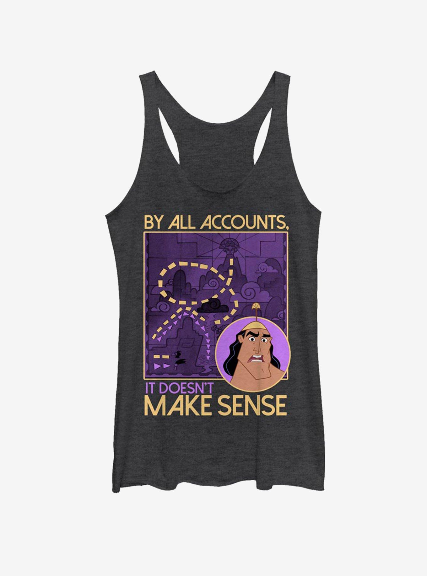 Disney The Emperor's New Groove Make Sense Girls Tank, BLK HTR, hi-res