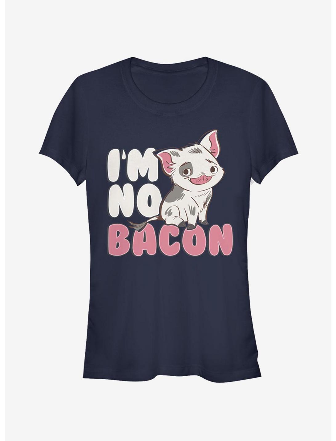 Disney Moana Not Bacon Girls T-Shirt, NAVY, hi-res