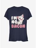 Disney Moana Not Bacon Girls T-Shirt, NAVY, hi-res